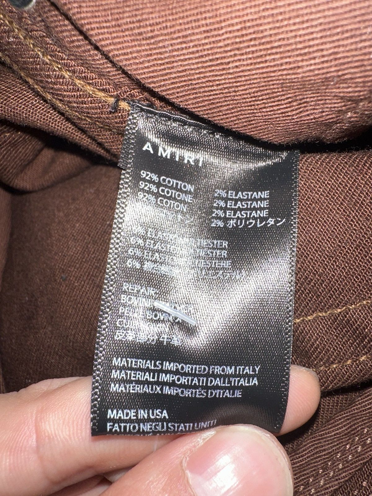 Amiri AMIRI WORKMAN BROWN JEANS Size US 36 / EU 52 - 4 Thumbnail