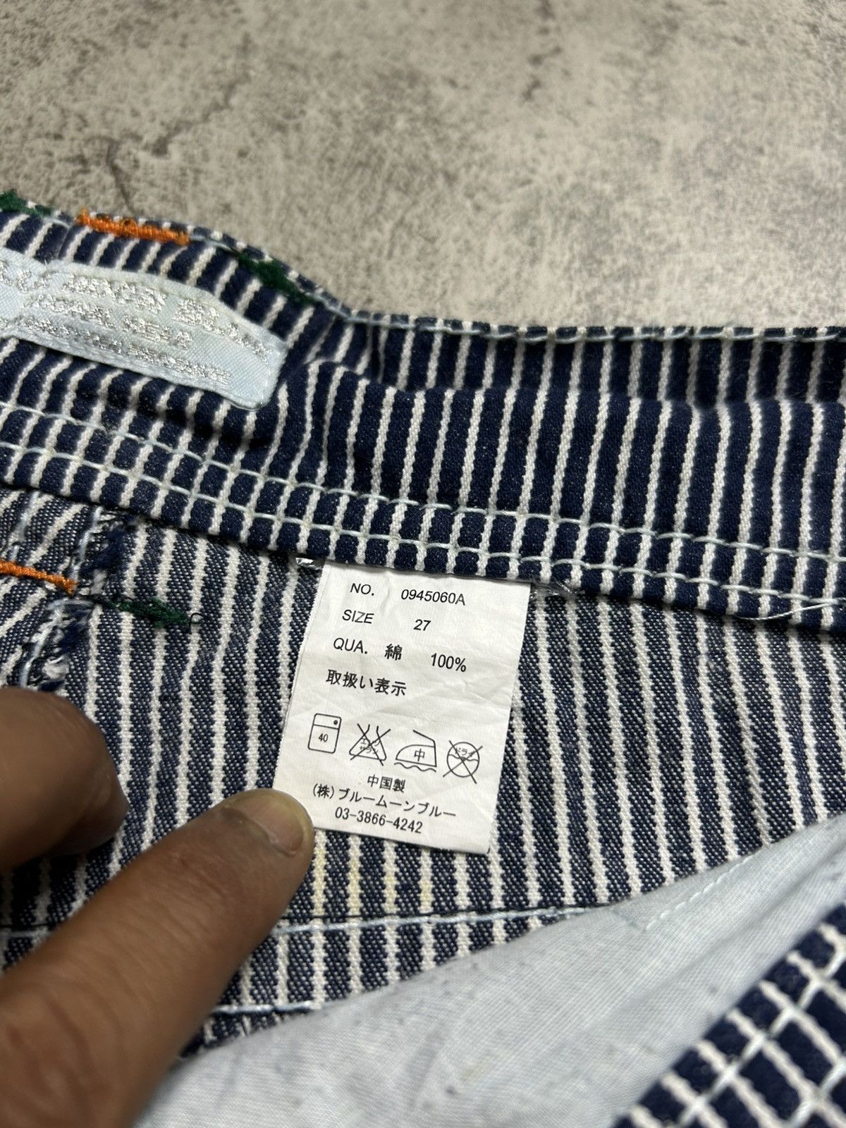 Hysteric Glamour 2000s Blue Moon Blue Hickory Big Logo Short Pants Size US 27 - 7 Thumbnail