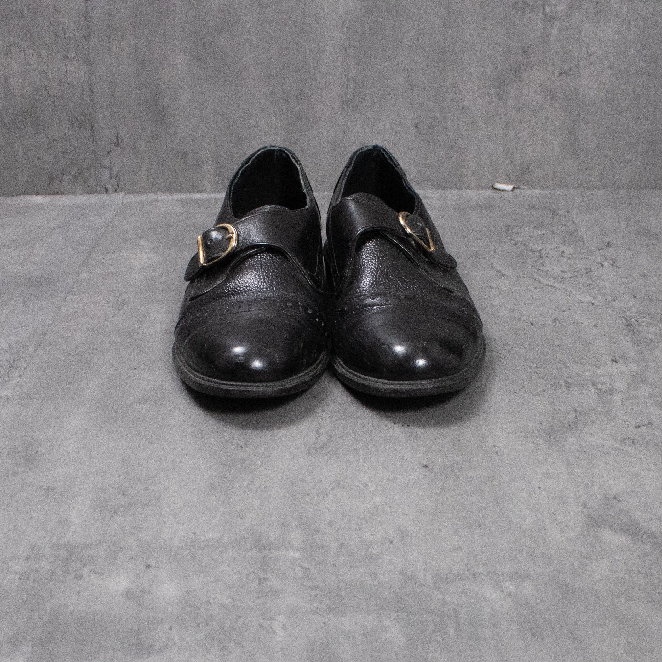 Japanese Brand Vintage VTG Y2K 2000's 00's VH Shoes Black Derby Dress Shoes Size US 6 / IT 36 - 2 Thumbnail