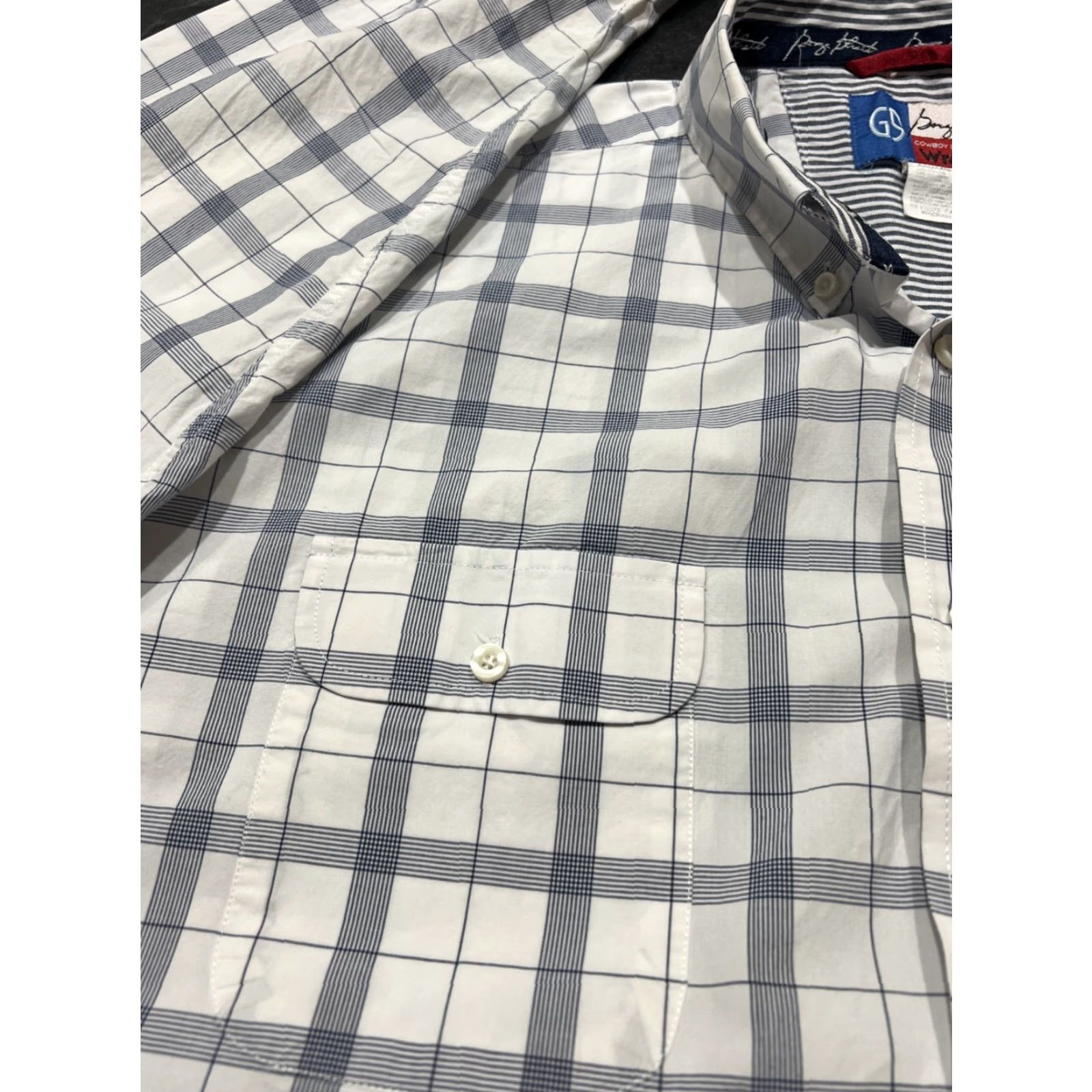 Wrangler Wrangler George Strait 2XL Shirt Mens Long Sleeve Plaid White Blue Cowboy Size US XXL / EU 58 / 5 - 4 Thumbnail