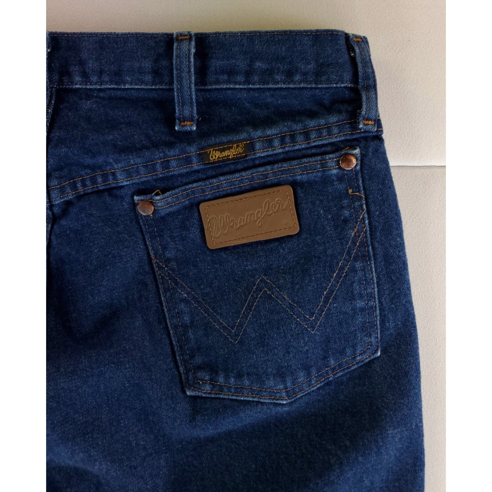 Wrangler VINTAGE Wrangler Jeans 13MWZPW Mens 34x38 34x37 Actual Blue Straight Jeans Mens 34x38 Blue Wrangler VTG Jeans Size US 34 / EU 50 - 5 Thumbnail