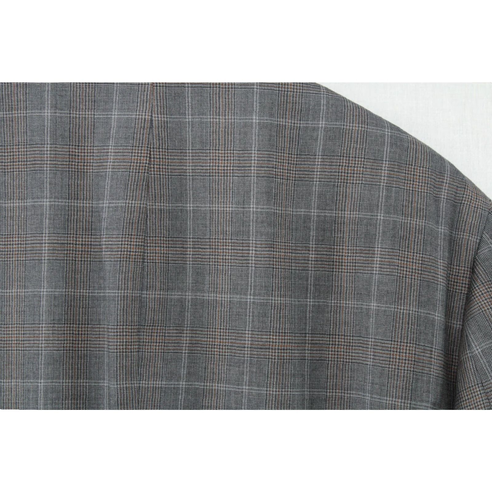 Jos. A. Bank Jos A Bank Wool Suit Jacket 46L Gray Windowpane Plaid Houndstooth Regencycore 46 Wool Jacket Suit Jos. A. Bank Notch Lapel Notch Notch? Size 46R - 4 Thumbnail