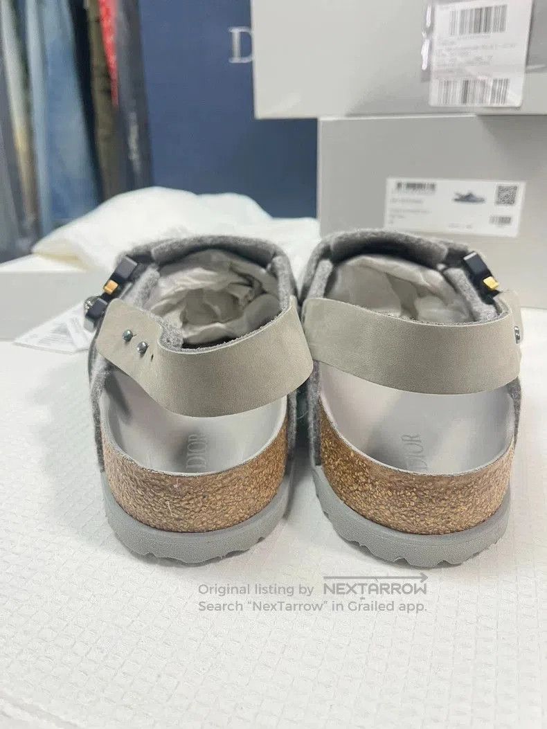 Dior Dior Birkenstock Tokio Mules in Grey. Size US 10 / EU 43 - 8 Thumbnail