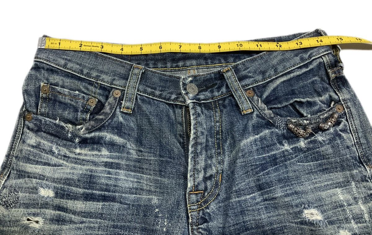 If Six Was Nine 🔥Sick Y2K Bartack Denim Mud Max Style Size US 29 - 14 Thumbnail