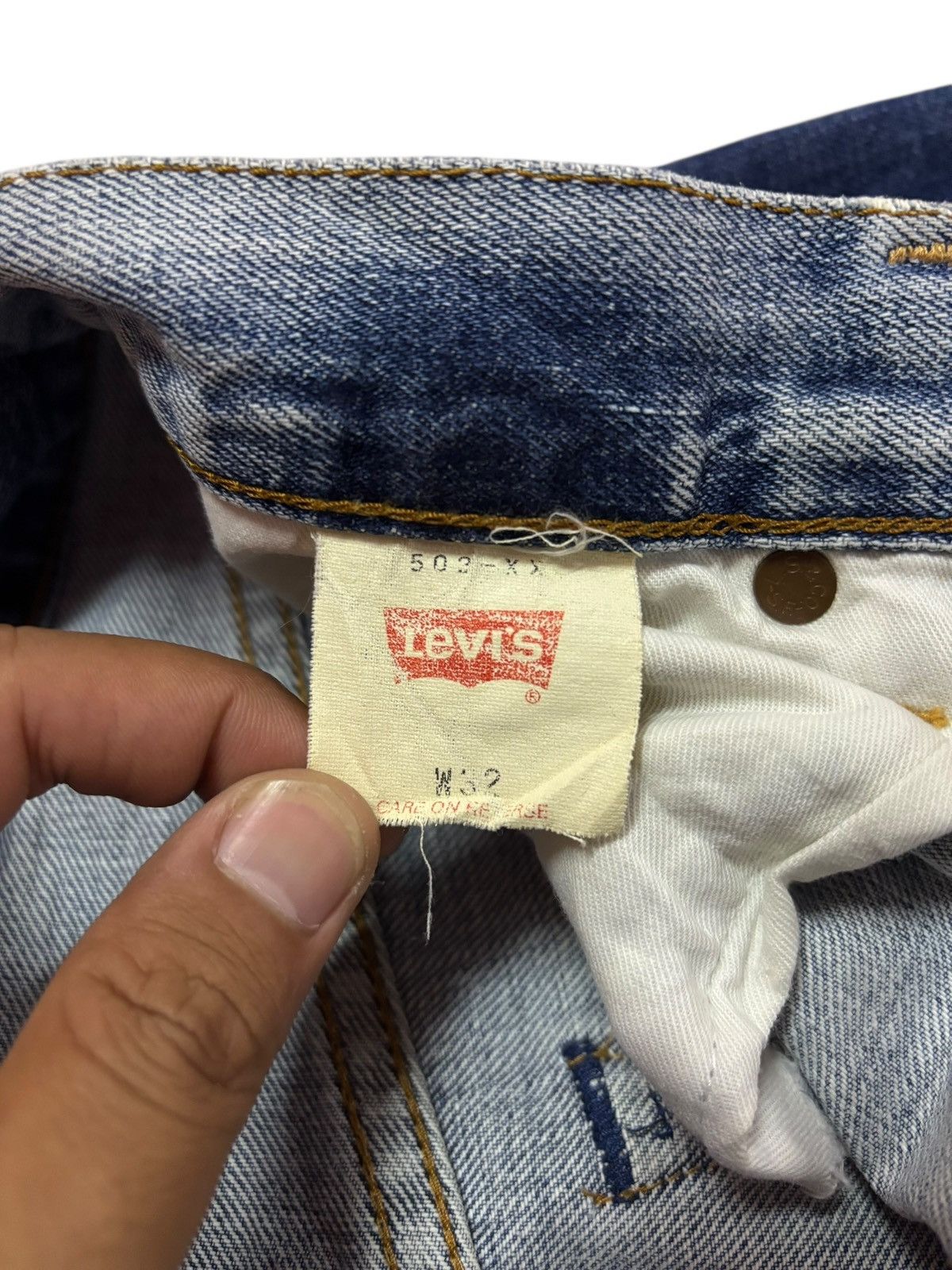 Levi's Vtg 90s Levis Japan 502 Big E Selvedge Jeans Size US 30 / EU 46 - 10 Thumbnail