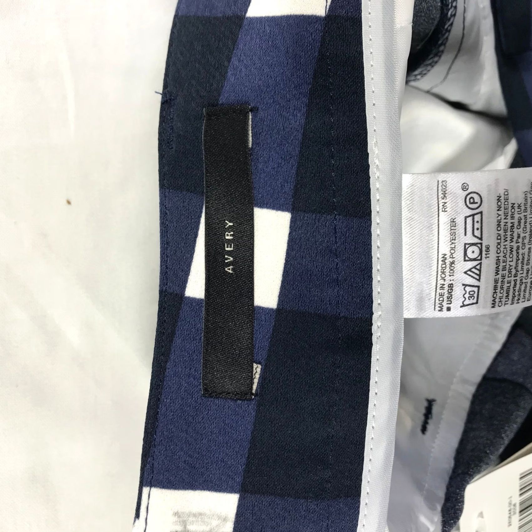 Banana Republic Banana Republic Avery Pants Petite 2 Slim Navy Blue White Gingham Check Ankle Size 26" / US 2 / IT 38 - 7 Thumbnail