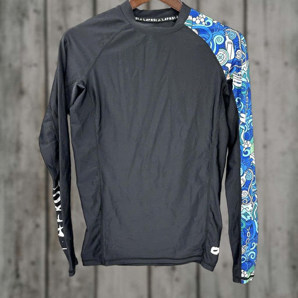 Vintage Lafroi Shirt Mens Small Long Sleeve Hypershield Performance Black Rash Guard MMA Compression Size US S / EU 44-46 / 1 - 1 Thumbnail