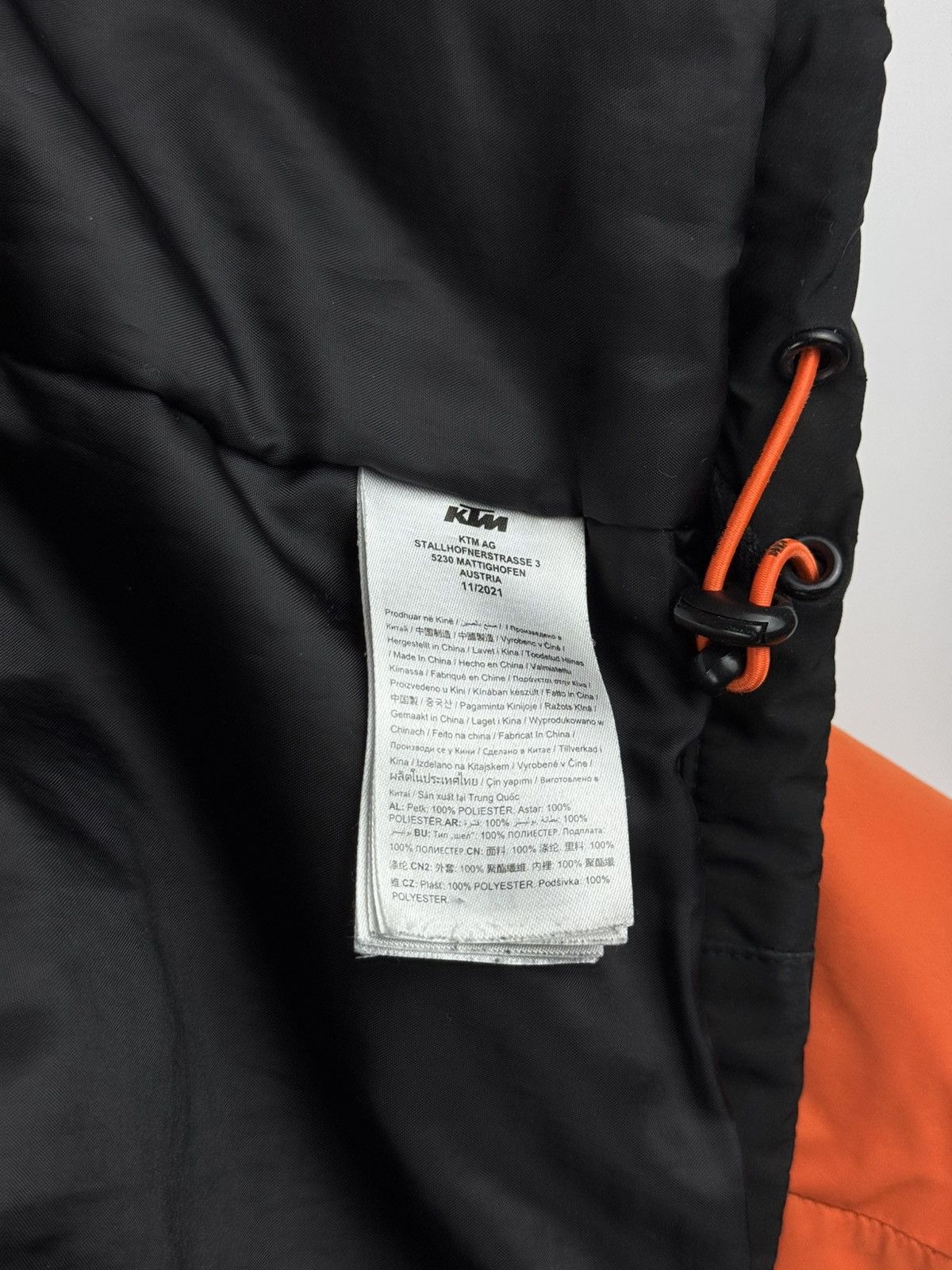 Fox Racing KTM Racing Team PowerWear HardShell Jacket Black/Orange 2021 Size US XL / EU 56 / 4 - 7 Thumbnail