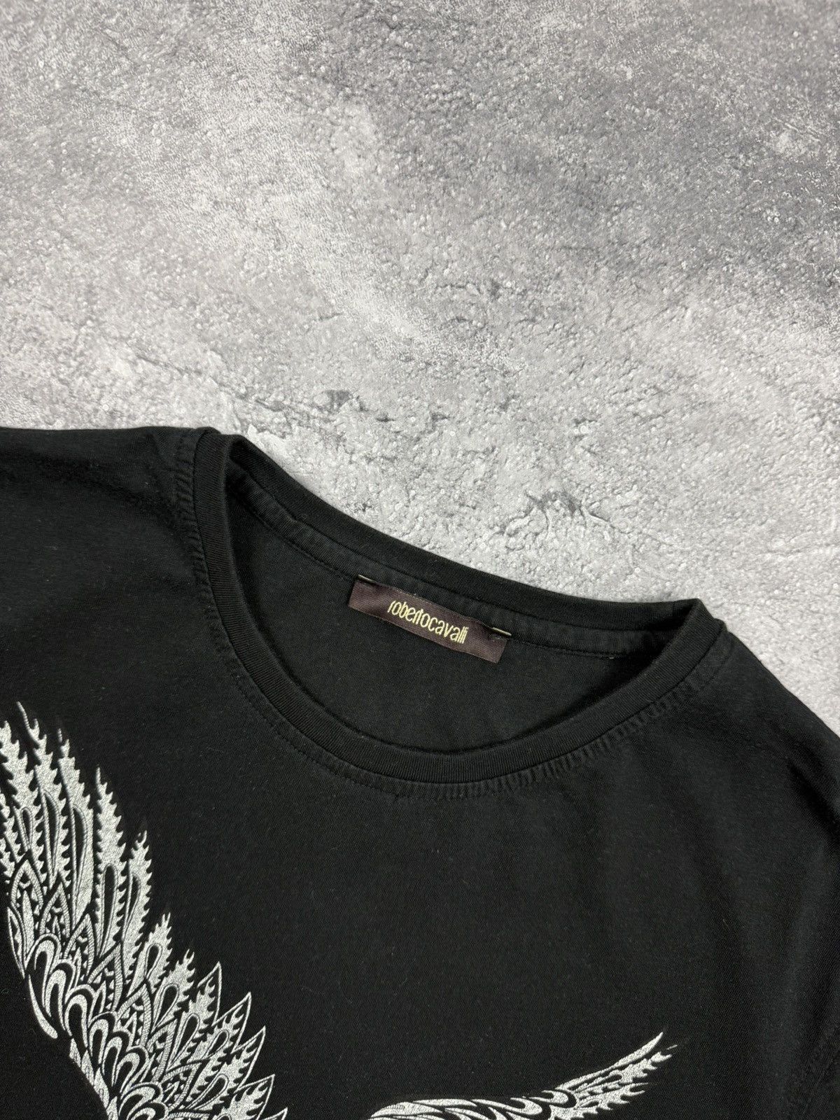 Roberto Cavalli Vintage Roberto Cavalli Eagle Big Logo T-Shirt Y2K Rare Tee Size US M / EU 48-50 / 2 - 8 Thumbnail