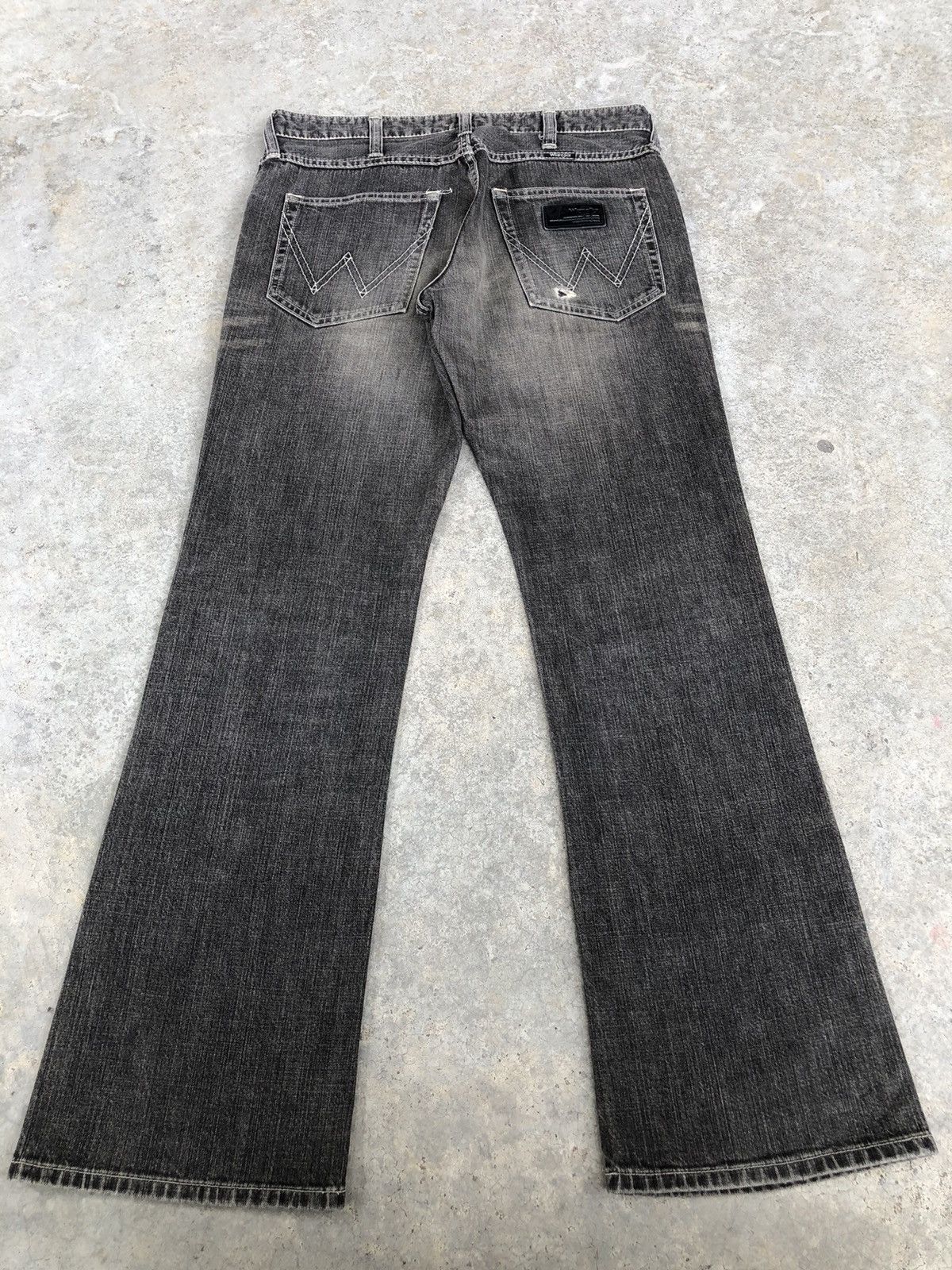 If Six Was Nine Y2k Wrangler Flared Jeans Distressed Jeans Size US 32 / EU 48 - 2 Thumbnail