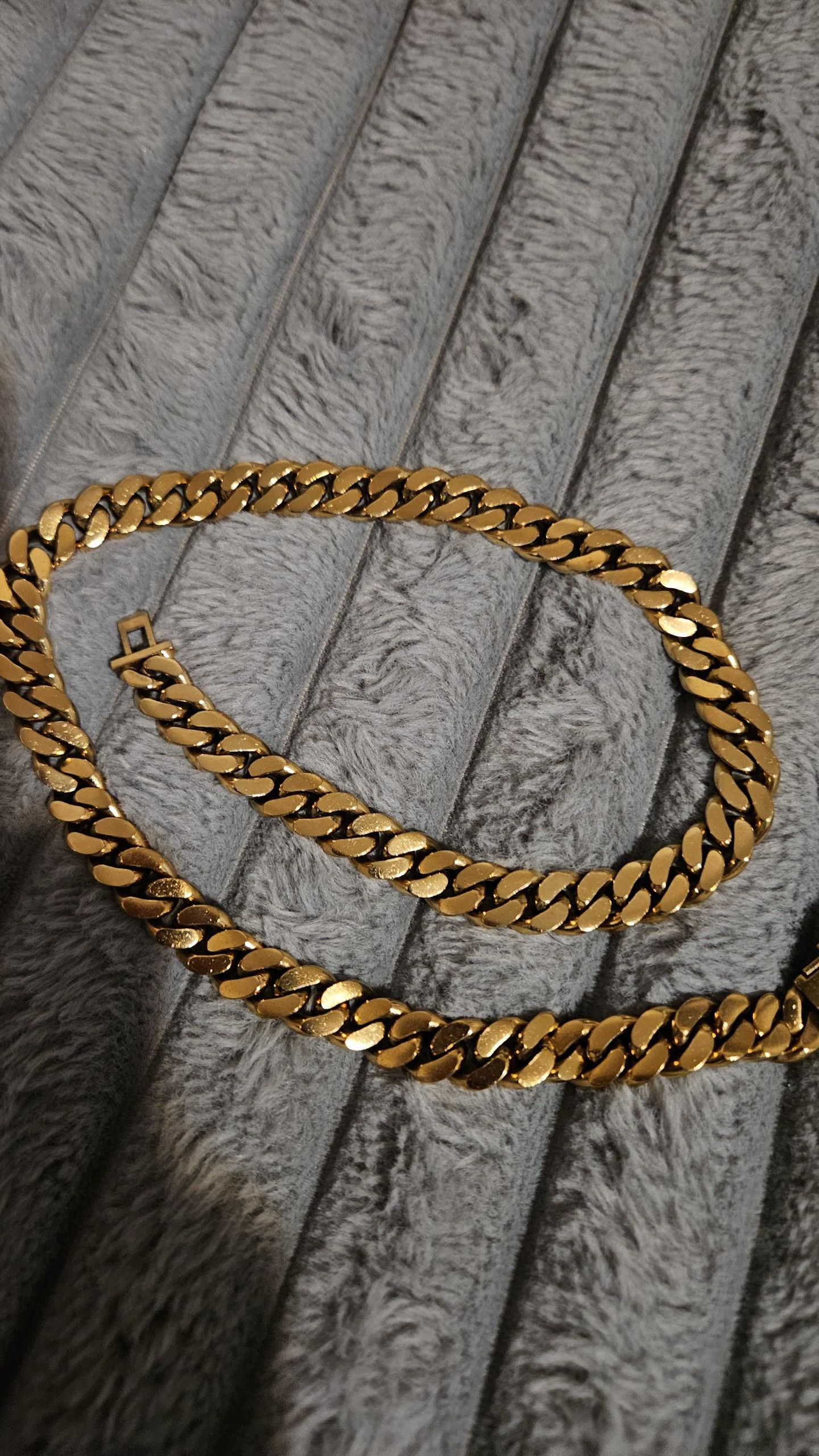 Other 8mm Gold Plated Diamond Cut Cuban Chain 24in Size ONE SIZE - 3 Thumbnail