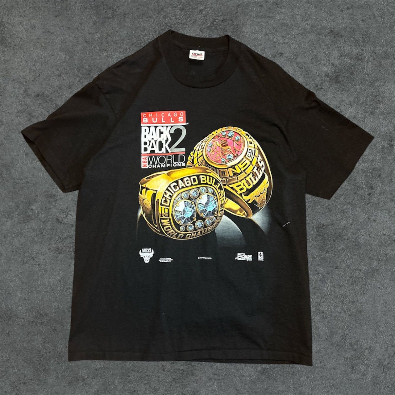 Anvil VTG 90s Salem Sportswear Chicago Bulls NBA World Champions Size US XL / EU 56 / 4 - 1 Thumbnail