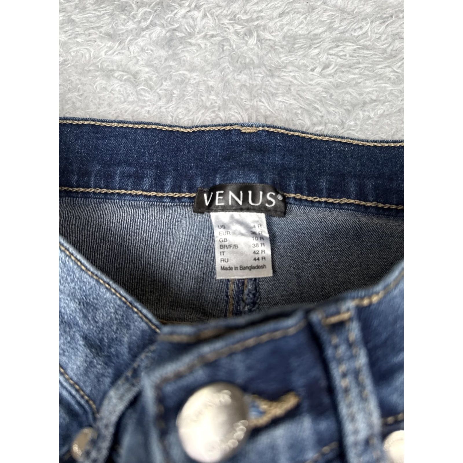 Venus Venus Jeans Womens 6 Medium Wash Skinny Stretch Mid Rise Denim Zip Fly 5 Pocket Size 28" / US 6 / IT 42 - 6 Thumbnail
