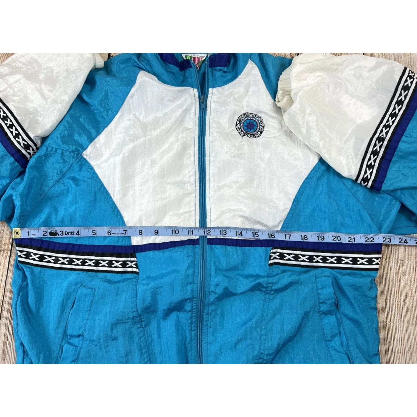 Vintage VINTAGE Bold Spirit Jacket Windbreaker 80s Women M Blue White Purple Size M / US 6-8 / IT 42-44 - 7 Thumbnail