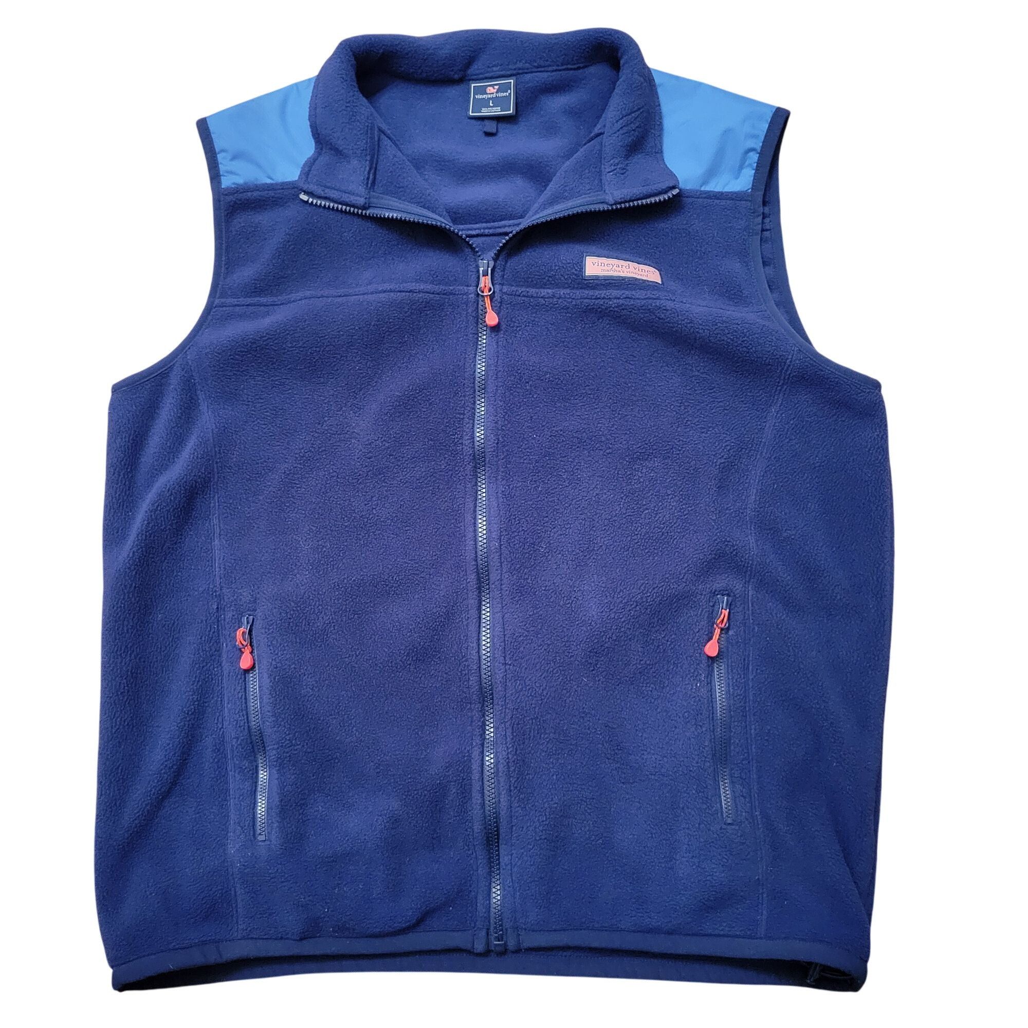Vineyard Vines Vineyard Vines Fleece SHEP Vest Blue L Full Zip Sleeveless W Size US L / EU 52-54 / 3 - 1 Thumbnail