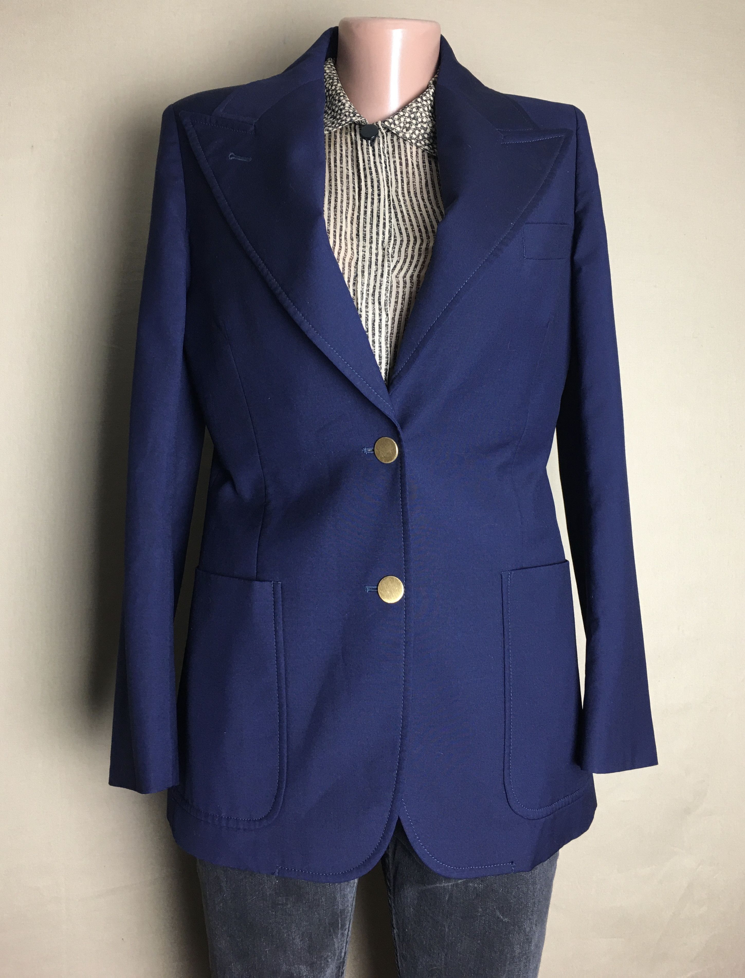 Gucci GUCCI Uniform Wool Mohair Jacket Blazer Black Size EU 38 Size S / US 4 / IT 40 - 1 Thumbnail