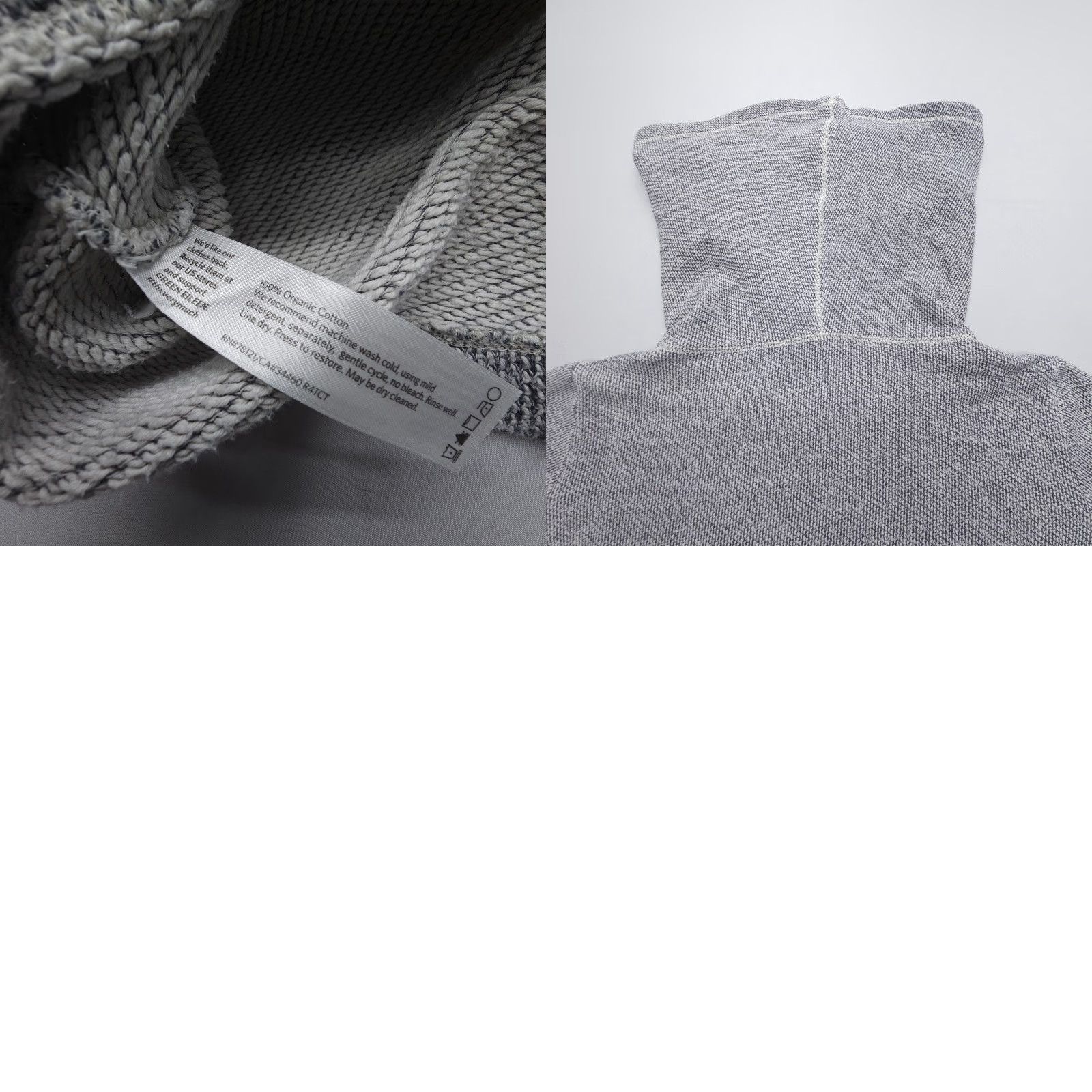 Eileen Fisher Eileen Fisher 100% Organic Cotton Pullover Sweater Womens Medium Gray Cowl Neck Size M / US 6-8 / IT 42-44 - 8 Thumbnail