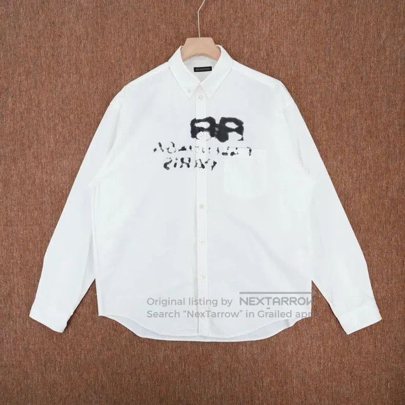 Balenciaga Balenciaga White Ink Letter Shirt. Size US M / EU 48-50 / 2 - 1 Thumbnail