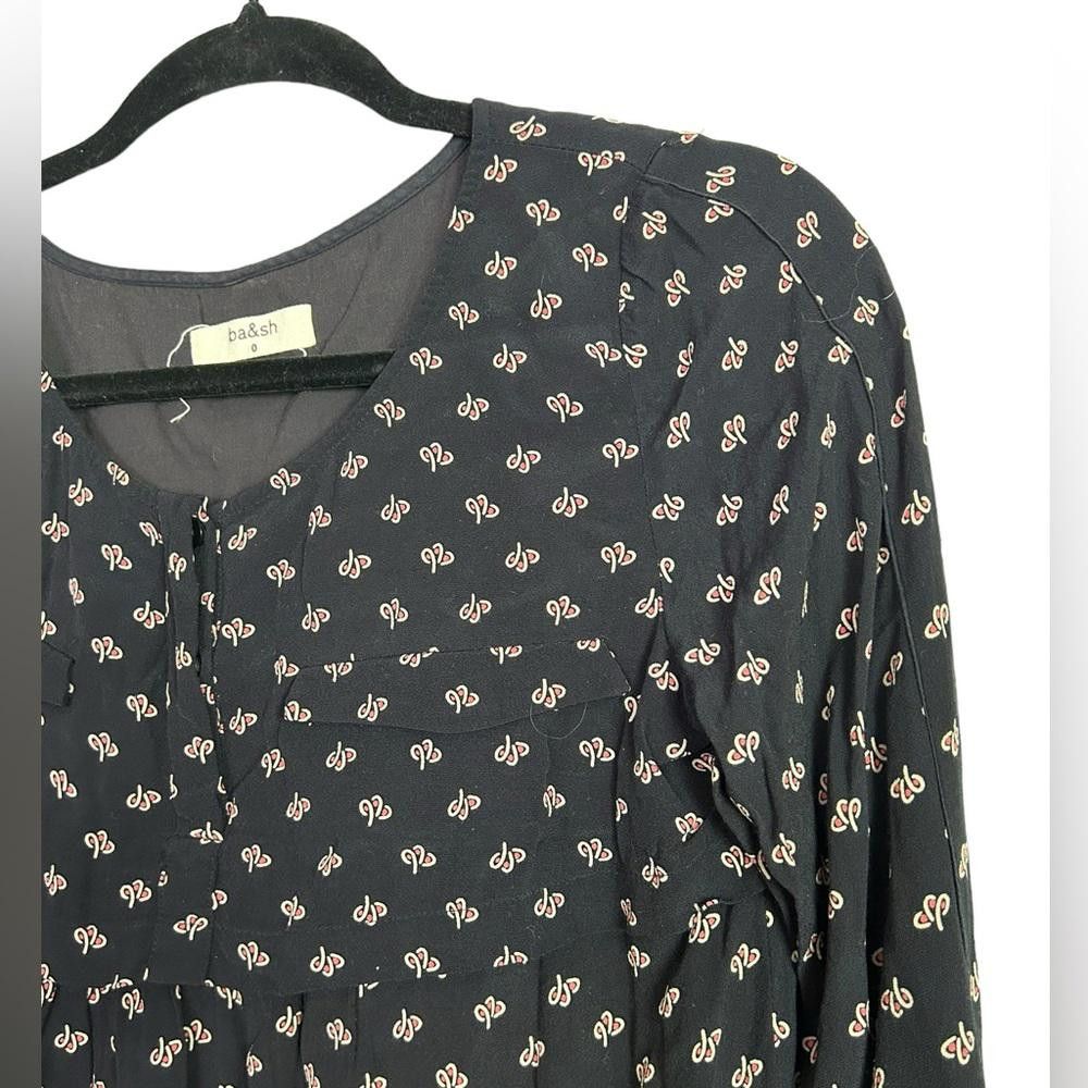 Wilkes Bashford ba&sh l Black Tewis Blouse Size 0 Size XS / US 0-2 / IT 36-38 - 2 Thumbnail