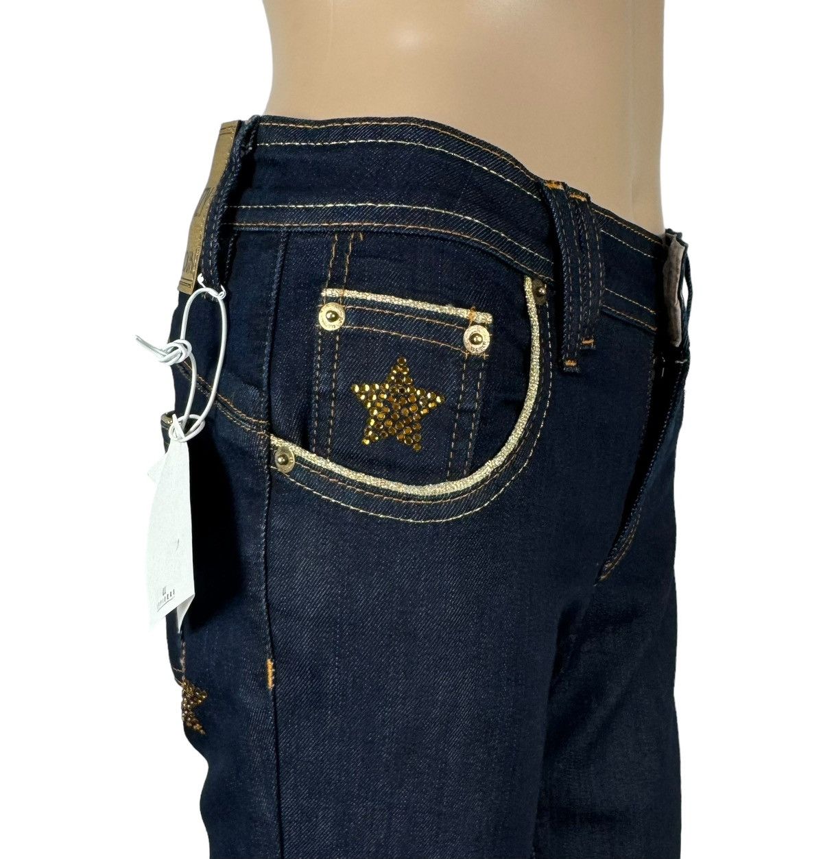 John Galliano Galliano Glitzy Jeans Bootcut Sequin Stars size 25 Size 25" / US 0 / IT 36 - 6 Thumbnail
