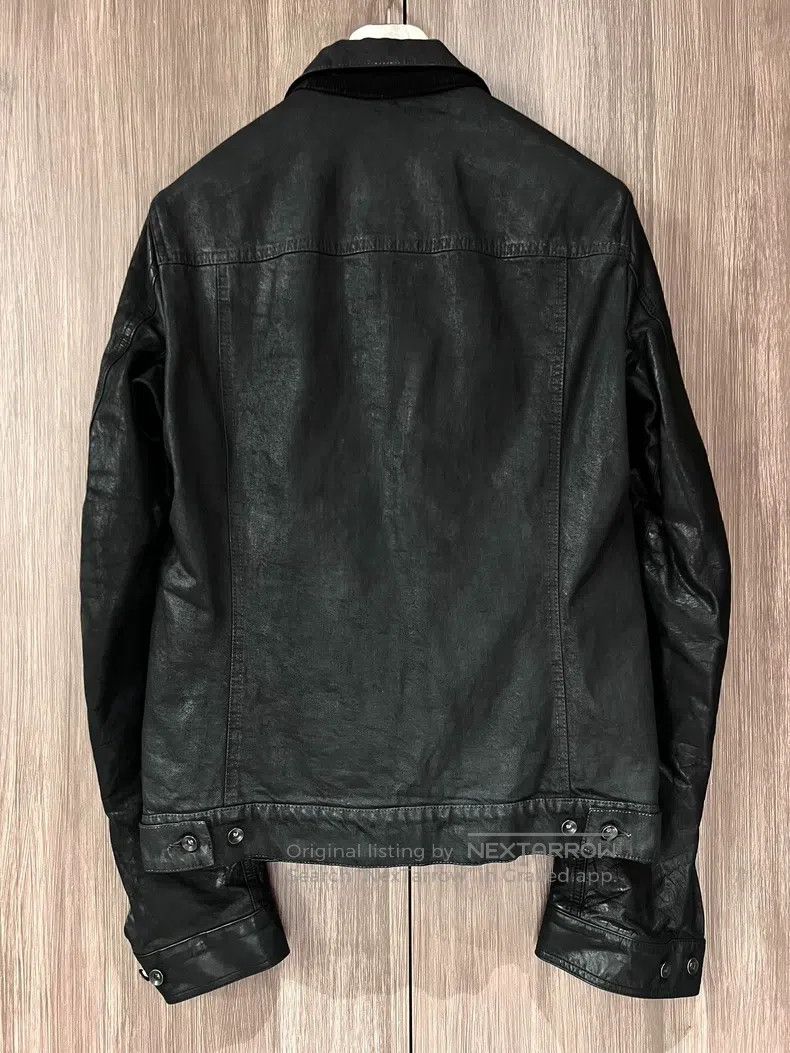 Rick Owens Rick Owens Wax Coated Leather Sleeve Denim Jacket and Cott Size US S / EU 44-46 / 1 - 3 Thumbnail