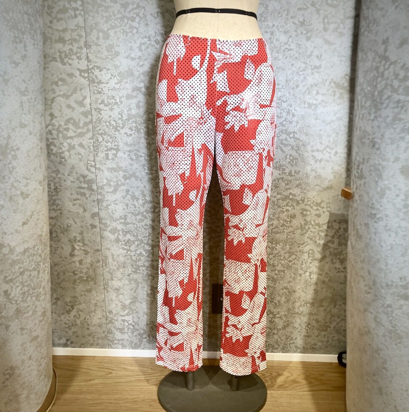 Japanese Brand Y2K Pop Graphic Runway Archive Flare Pants Size 27" / US 4 / IT 40 - 1 Thumbnail