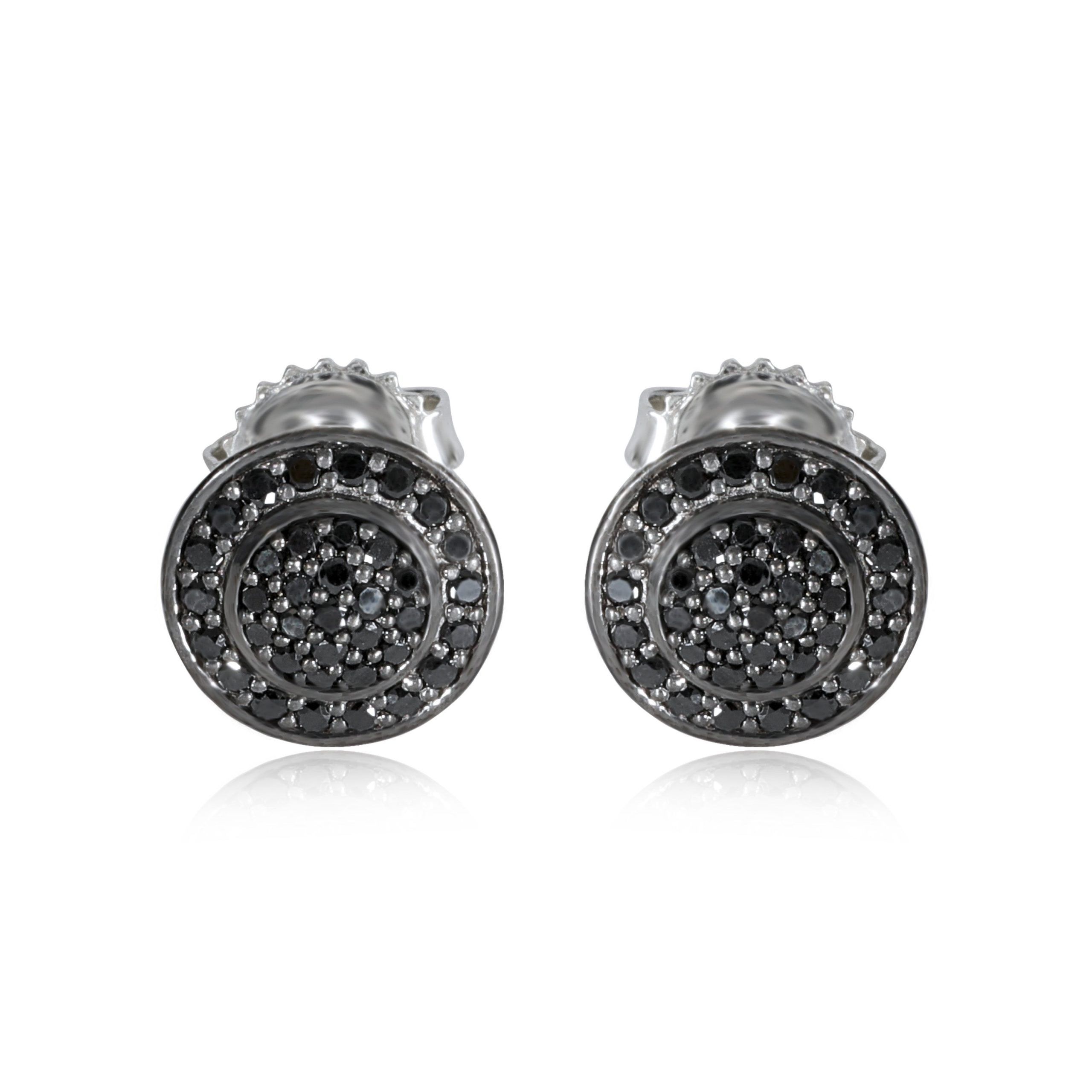 David Yurman David Yurman Cerise Black Diamond Earrings in Sterling Silver 0.33 CTW Size ONE SIZE - 1 Thumbnail