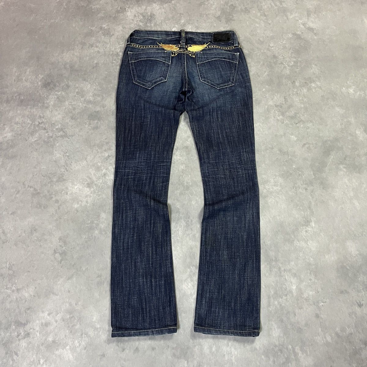 Robins Jeans ROBIN’S JEAN - Swarovski Studded Wing Embroidery Biker Denim Size US 26 / EU 42 - 9 Thumbnail