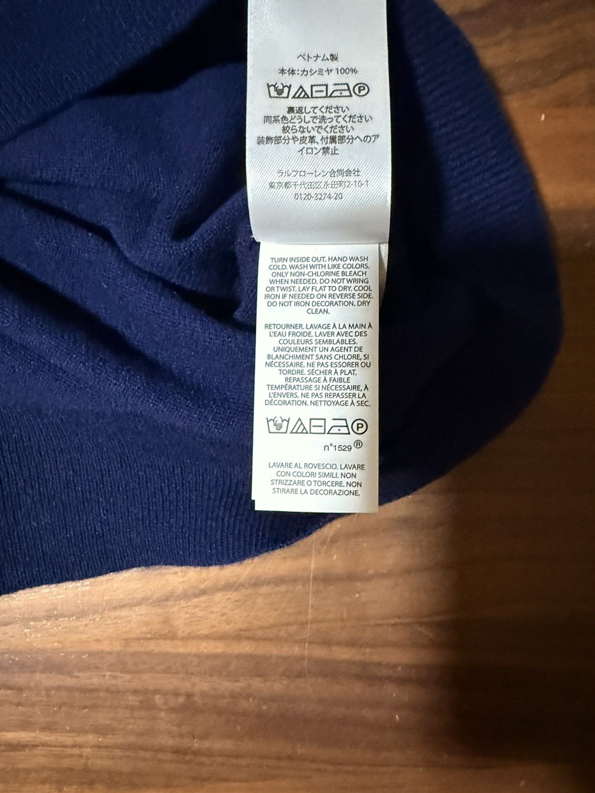 Polo Ralph Lauren Polo Ralph Lauren The I Heart Polo Cashmere Sweater Navy XL Size US XL / EU 56 / 4 - 13 Thumbnail