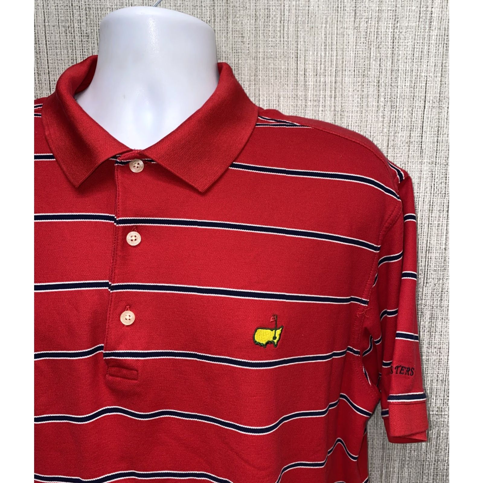 Vintage Mens Red Striped Augusta National Masters Golf Polo Shirt L Size Shirt Mens Golf Polo Size US L / EU 52-54 / 3 - 2 Thumbnail