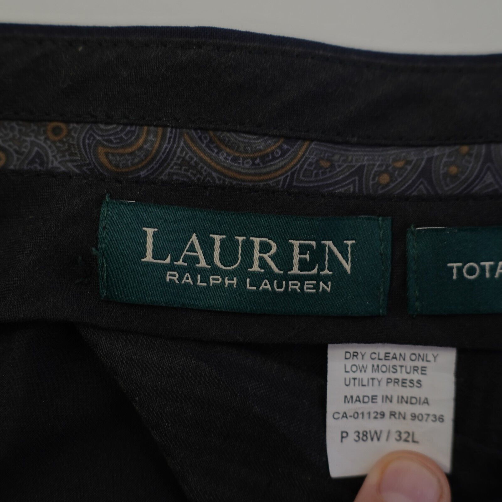 Lauren Ralph Lauren Lauren Ralph Lauren Wool Blue Flat Front Mid Rise Dress Pant Size 40R - 5 Thumbnail