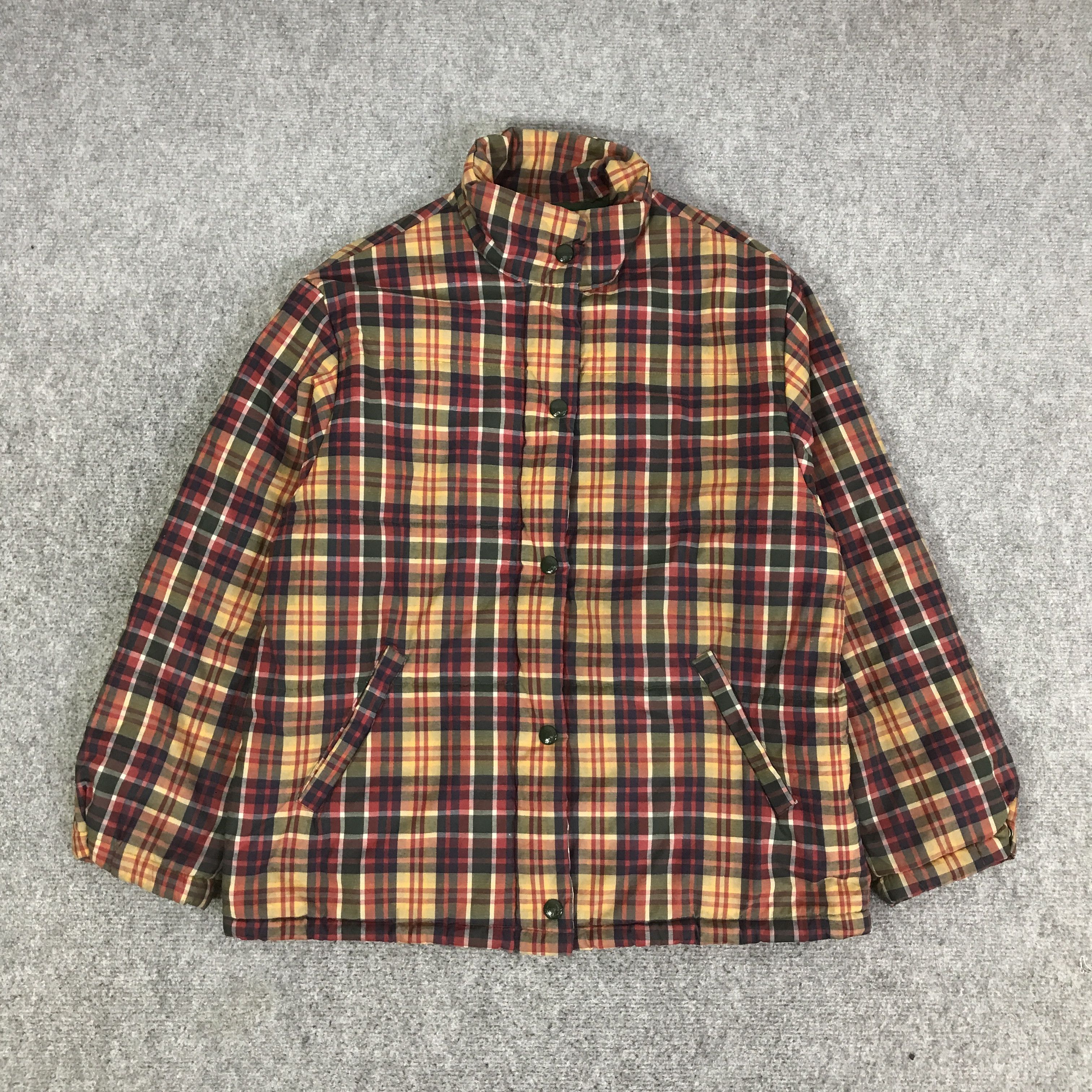TARTAN UNITED COLOURS OF BENETTON QUILTED JACKET K84B1