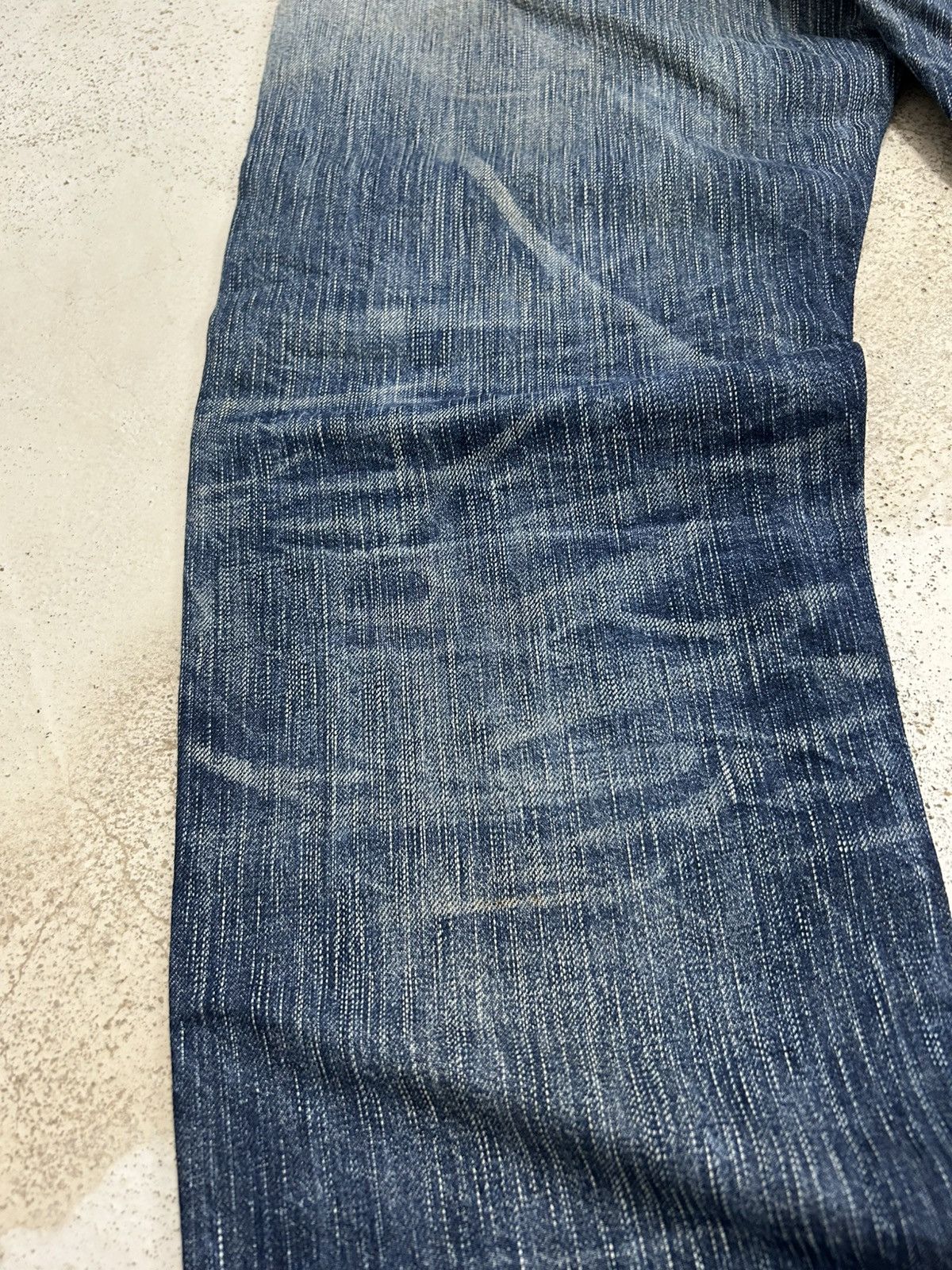 Edwin Vintage Edwin 503 Blue Trip Slim Washed Whisker Baggy Size US 32 / EU 48 - 18 Thumbnail