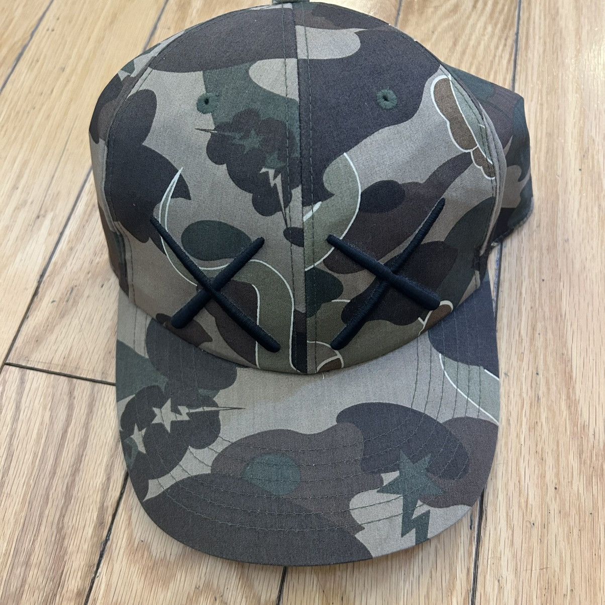 Bape Bape Kaws Camo Baseball Cap Green Camo Medium Size ONE SIZE - 1 Thumbnail