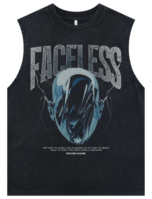 Japanese Brand × Vintage "Faceless-M" Oversized Suede Tank Top Size US M / EU 48-50 / 2 - 1 Thumbnail