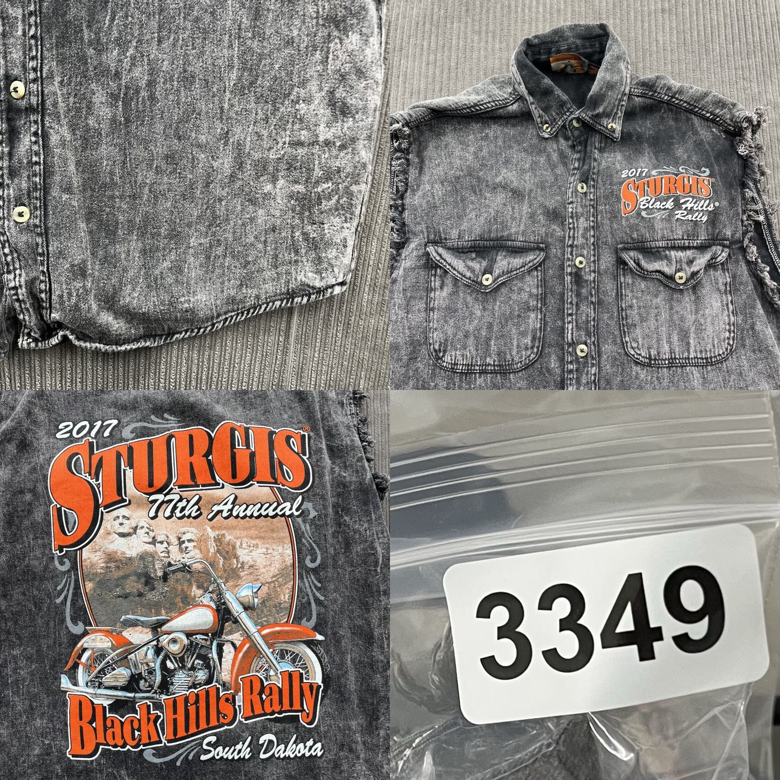 Vintage Vance Biker Wear Men Sleeveless Shirt L Gray Cotton Sturgis Bikers Shirt Size US L / EU 52-54 / 3 - 8 Thumbnail