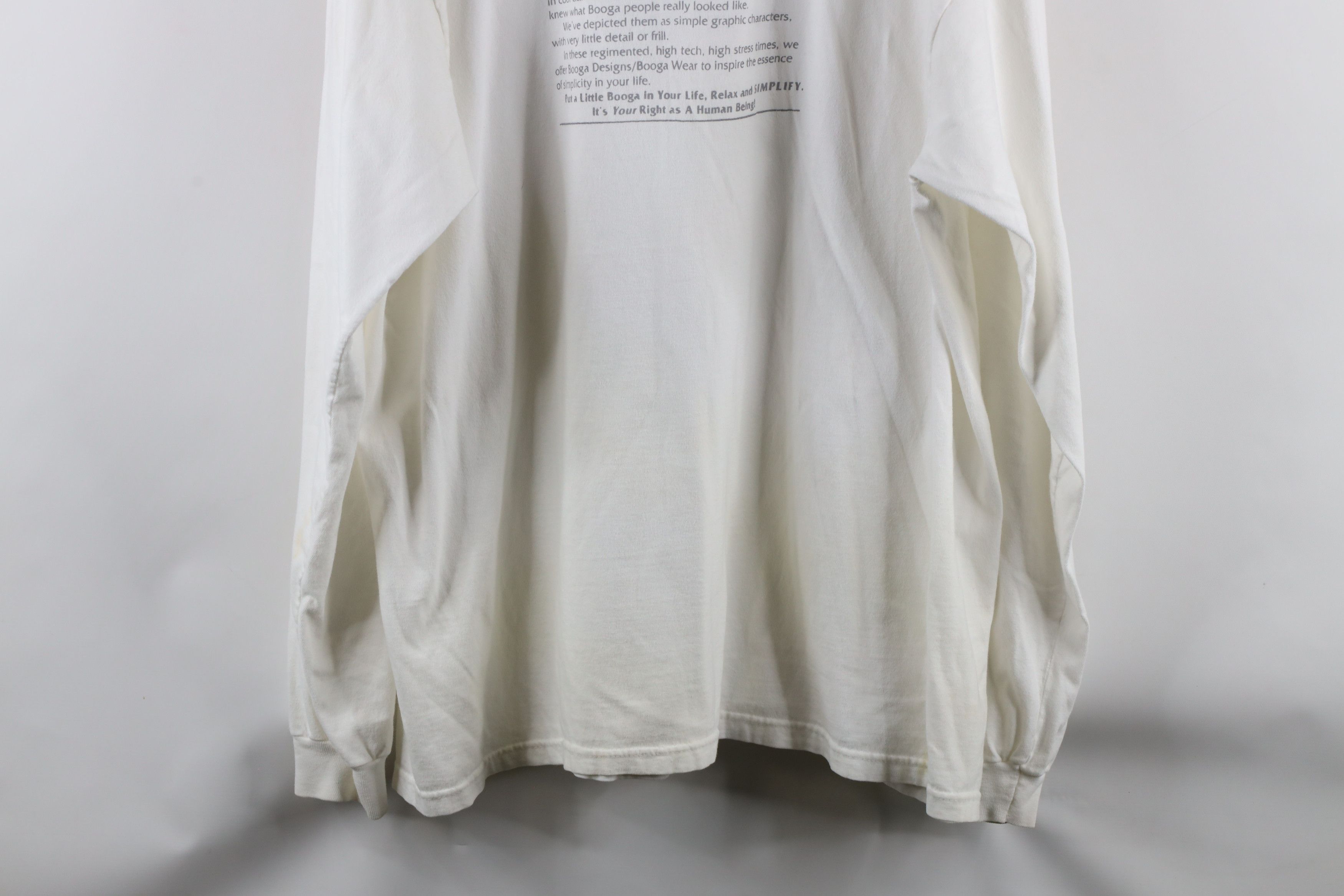 Hanes × Vintage Vintage 90s Island Ohio Booga Wear Long Sleeve T-Shirt White Size US XXL / EU 58 / 5 - 15 Thumbnail