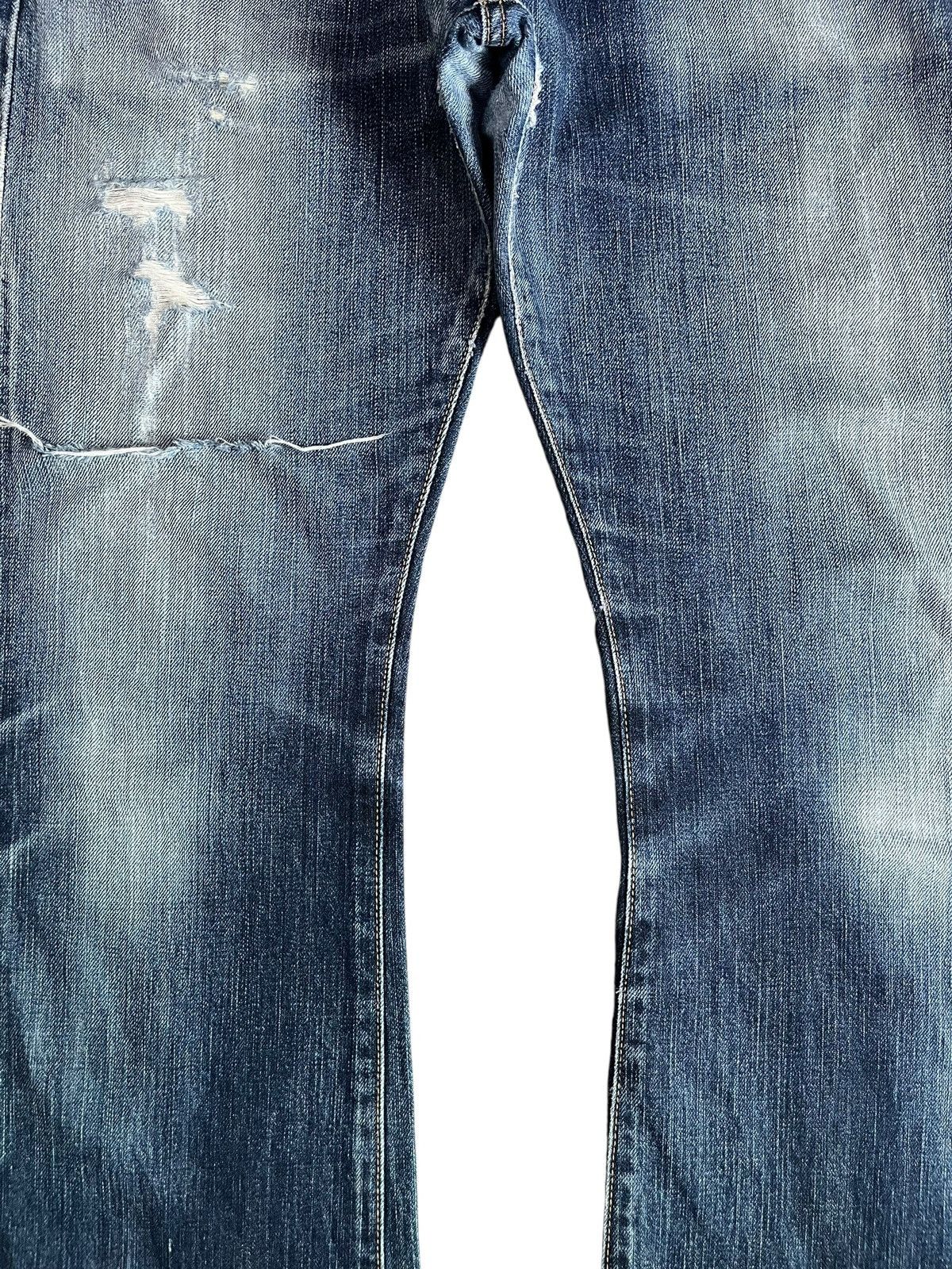 Edwin Vintage Edwin 505 Selvedge Distress Flare Jeans Size US 32 / EU 48 - 3 Thumbnail