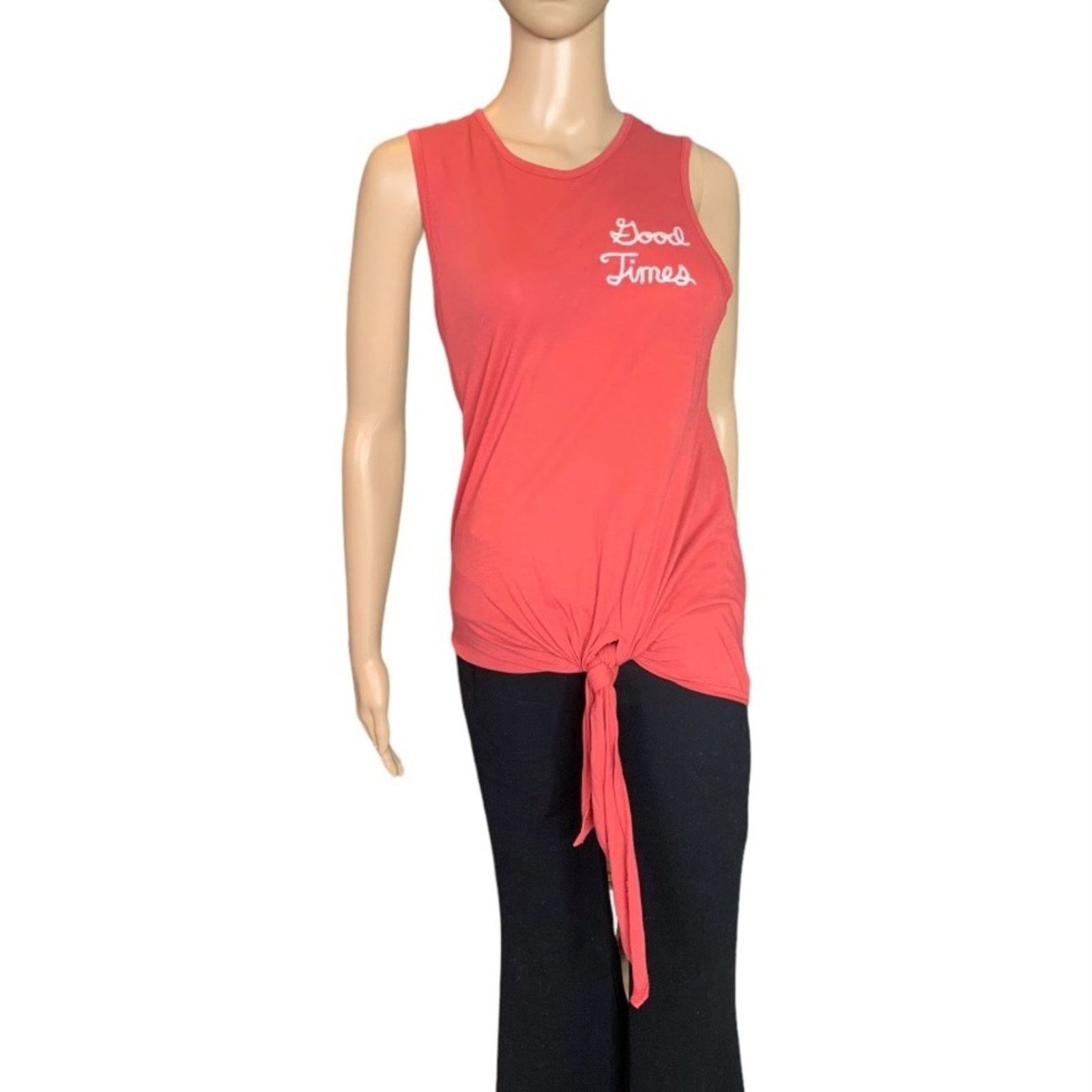 Junk Food JUNK FOOD DISNEY Women’s XS Good Times Red Tie Front T-Shirt Size XS / US 0-2 / IT 36-38 - 1 Thumbnail