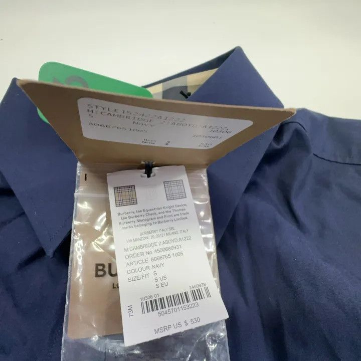 Burberry Burberry Burberry SS24 Logo Embroidered Long Sleeve Shirt- Size US S / EU 44-46 / 1 - 5 Thumbnail