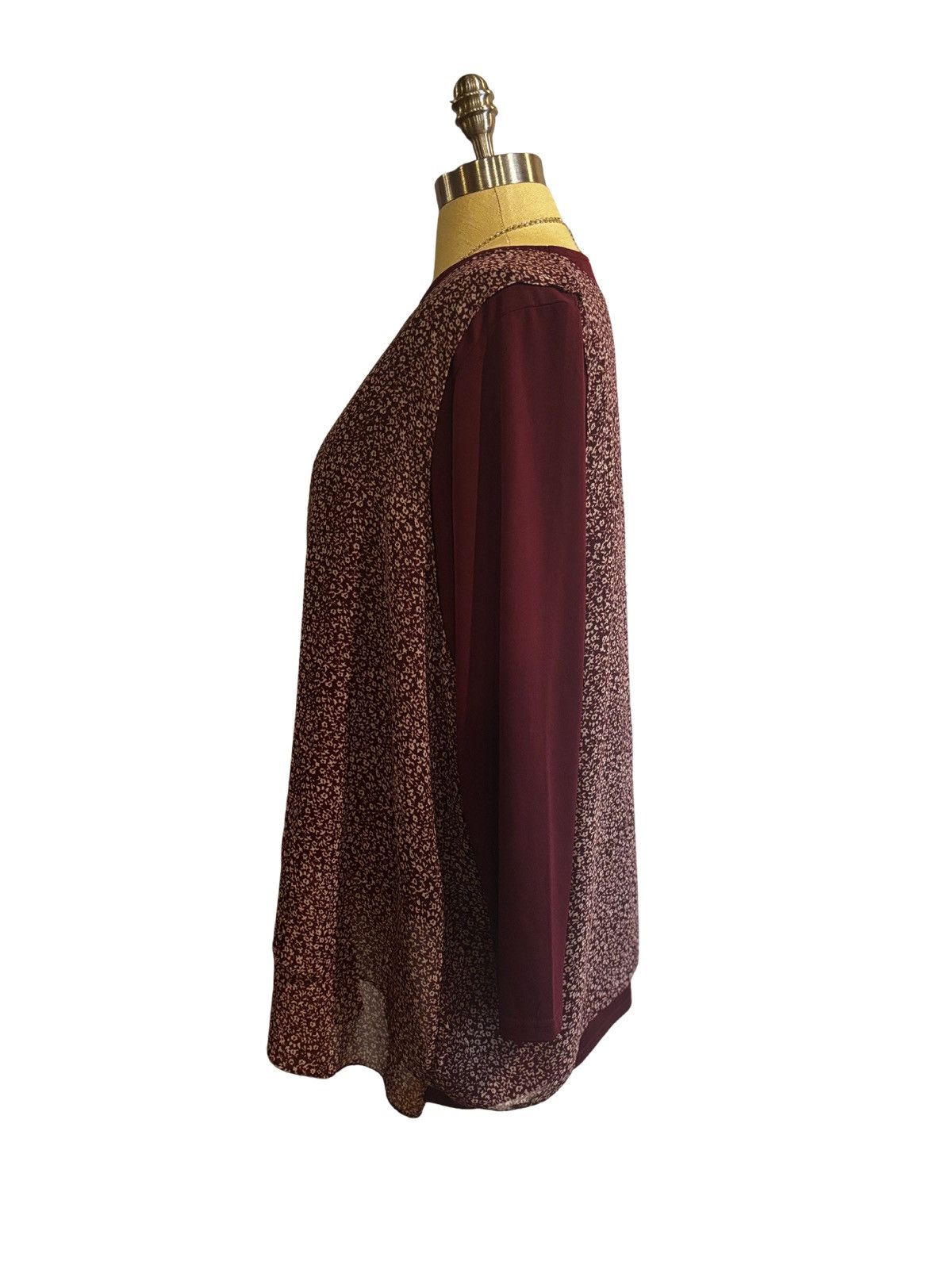 Other Burgundy layered Top.wt8107 Size XXL / US 16-18 / IT 52-54 - 4 Thumbnail