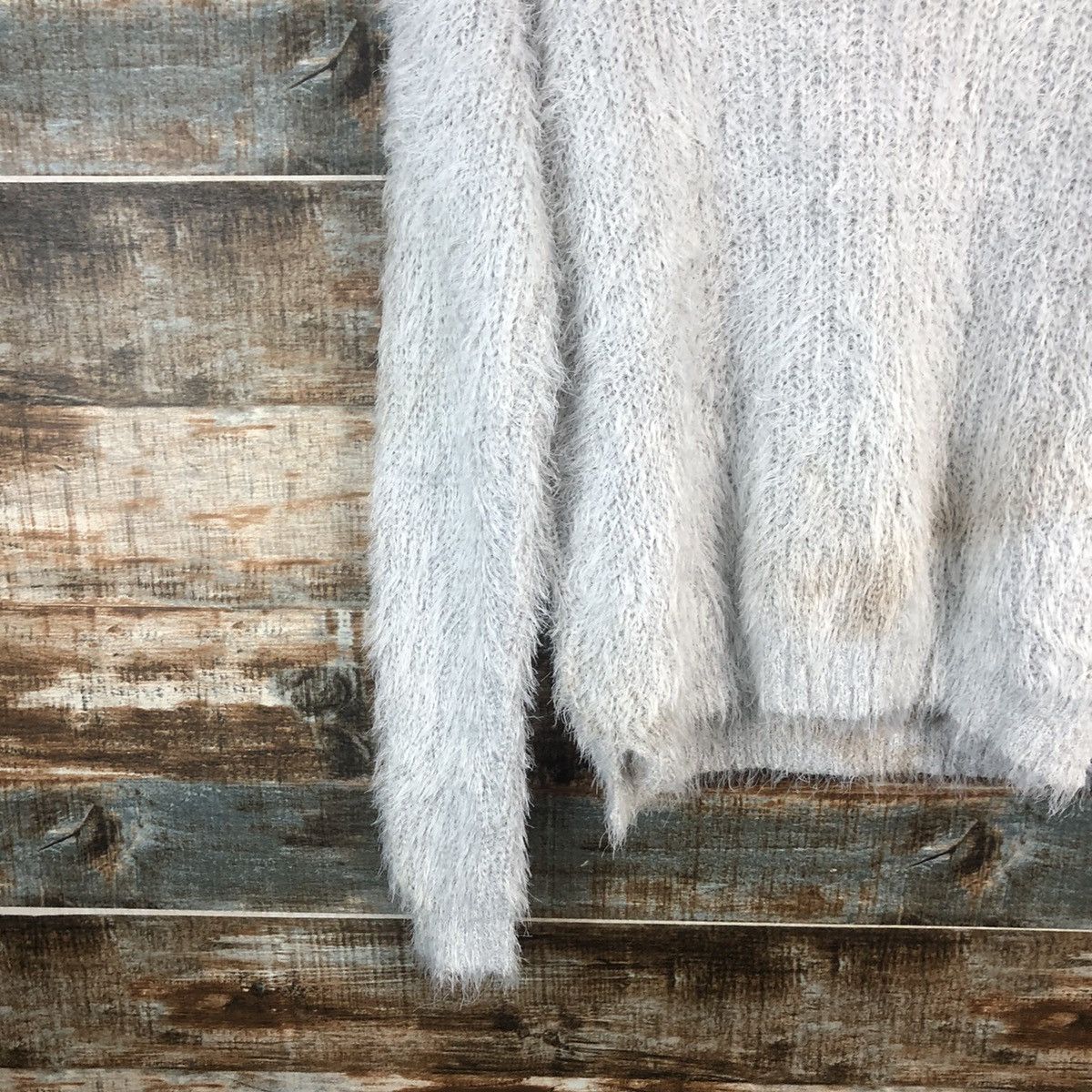 Homespun Knitwear × Japanese Brand DL H&M Grey Mohair shaggy fur Knitwear #C032 Size M / US 6-8 / IT 42-44 - 16 Thumbnail
