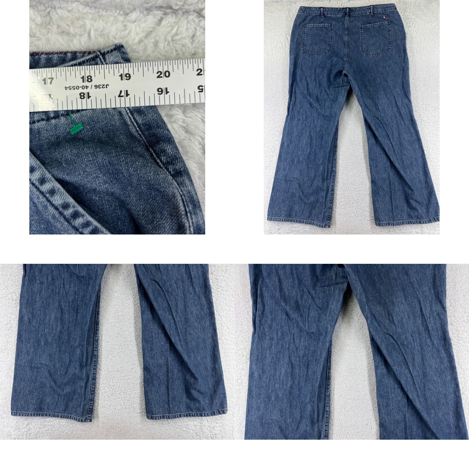 Tommy Hilfiger Tommy Hilfiger Jeans Womens 18 Blue Denim Bootcut Mid Rise 36x30 Cotton Size 40" / US 18 - 9 Thumbnail