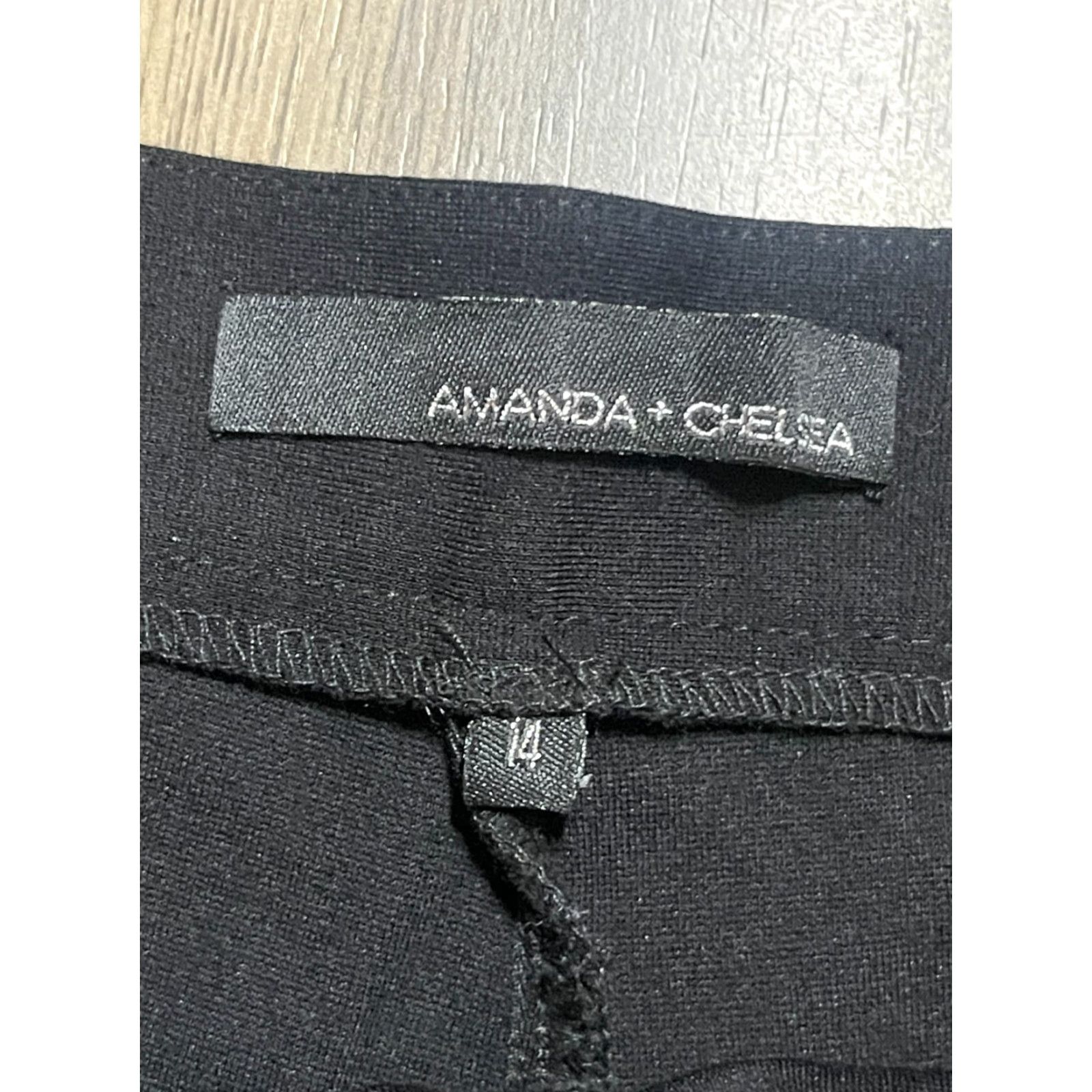 Vintage Amanda + Chelsea Pants Dress Pants Women 14 Black Regular Straight Inseam 26 in Casual Solid Vintage No Size 36" / US 14 / IT 50 - 5 Thumbnail