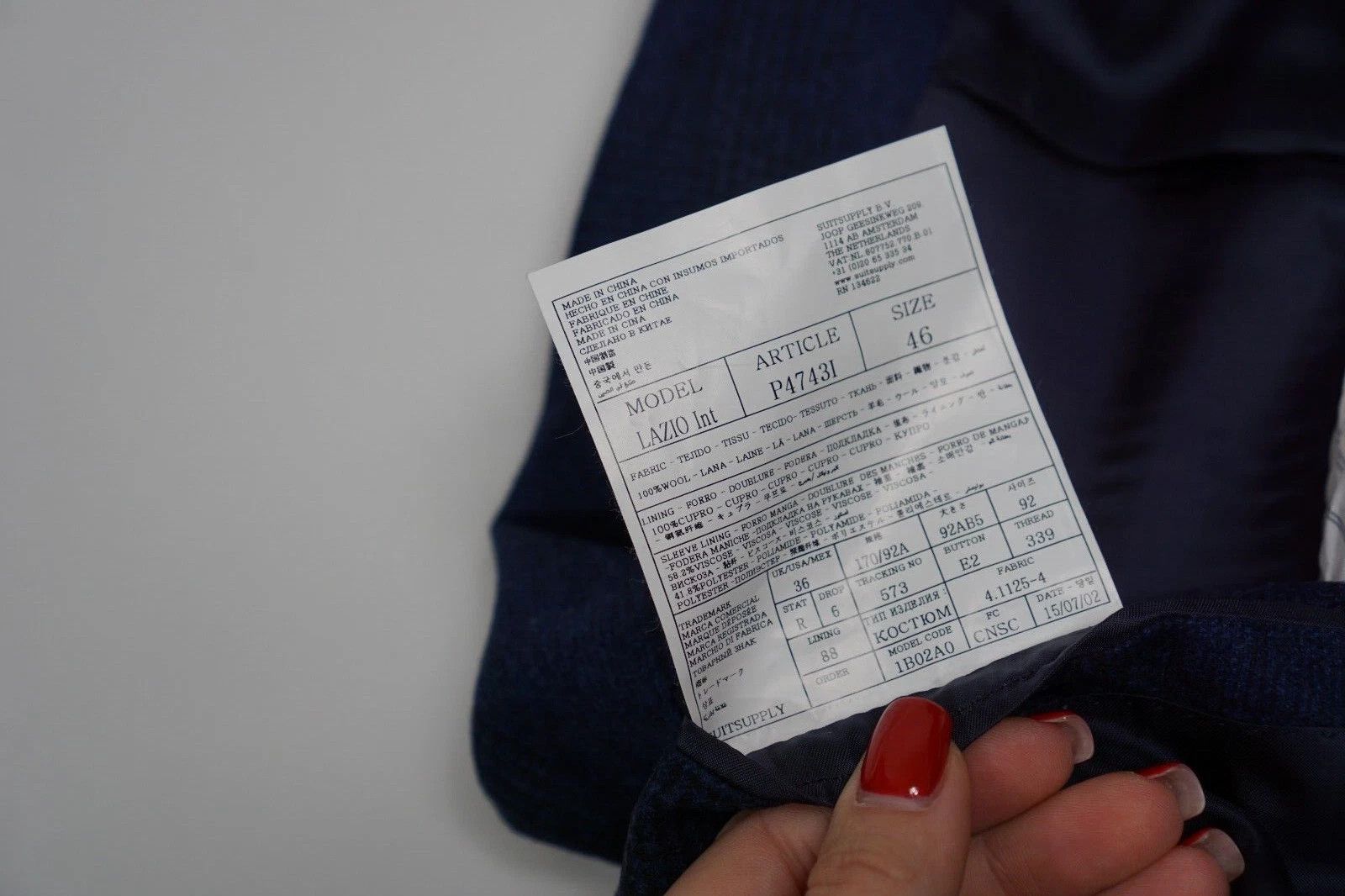 Suitsupply Men Suitsupply Blazer Lazio Wool Flannel Plaid Blue UK/US36 Size 36R - 6 Thumbnail