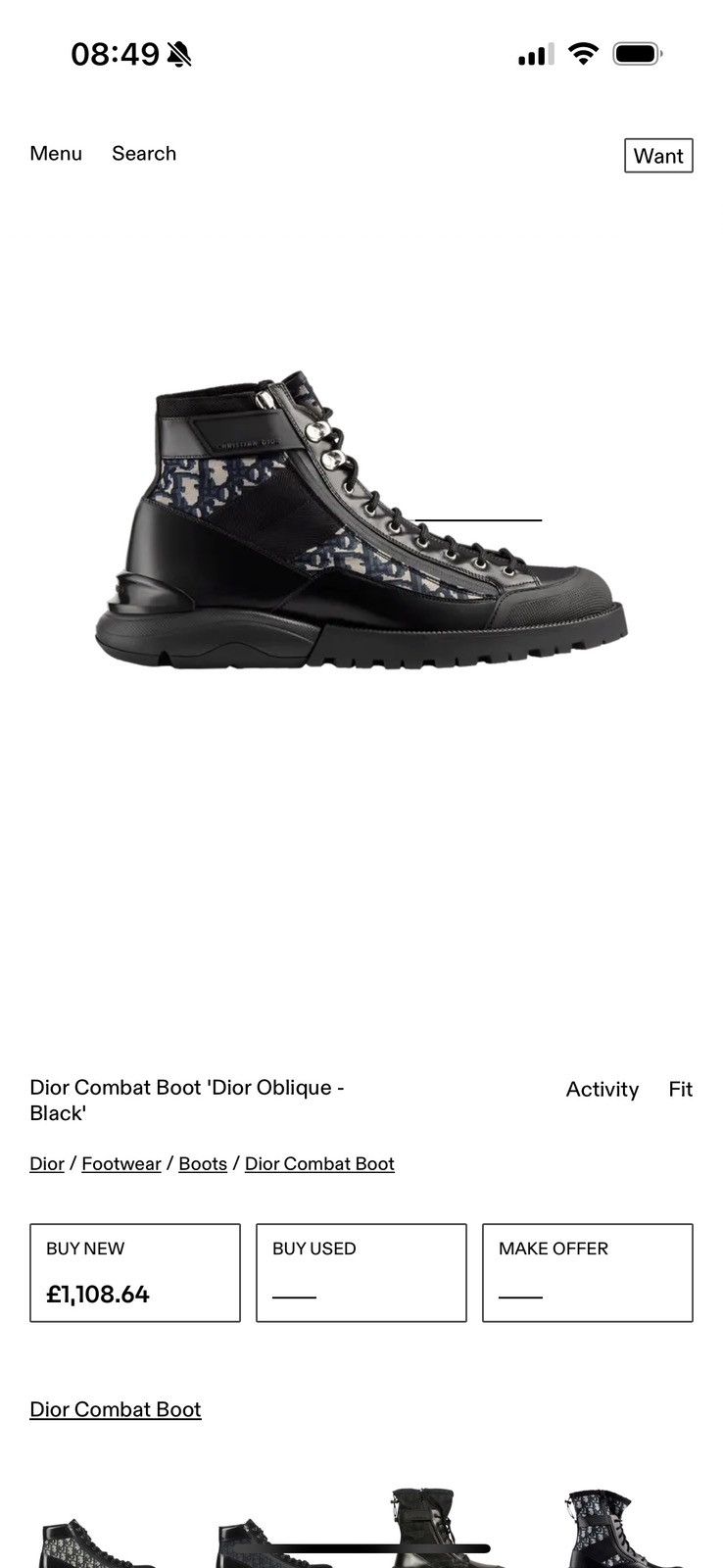 Dior DIOR OBLIQUE boots sz42 study all photos and description plz Size US 9 / EU 42 - 7 Thumbnail