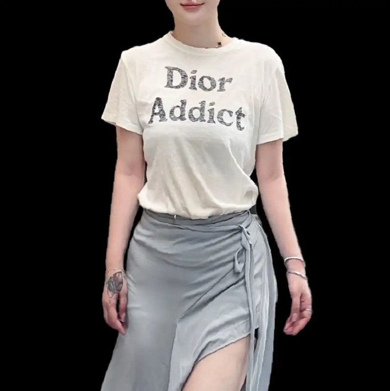 Dior Dior Summer Logo Short-Sleeve Cotton T-shirt 0089 Size ONE SIZE - 1 Thumbnail