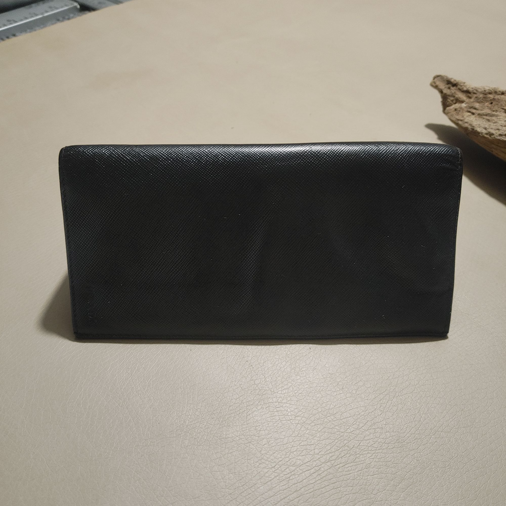 Prada Prada Wallet Milano Black Leather Vinyl Long Metal Zipper Ca Size ONE SIZE - 10 Thumbnail