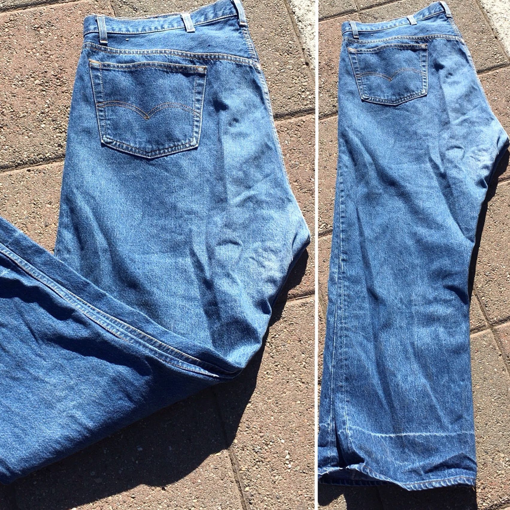 Vintage Vintage Levi’s Button Fly 501 Jeans Denim Blue 43 Waist 30 Inseam Made In USA Levi’s Jeans Rockabilly Mens Boys? Size US 43 - 3 Thumbnail