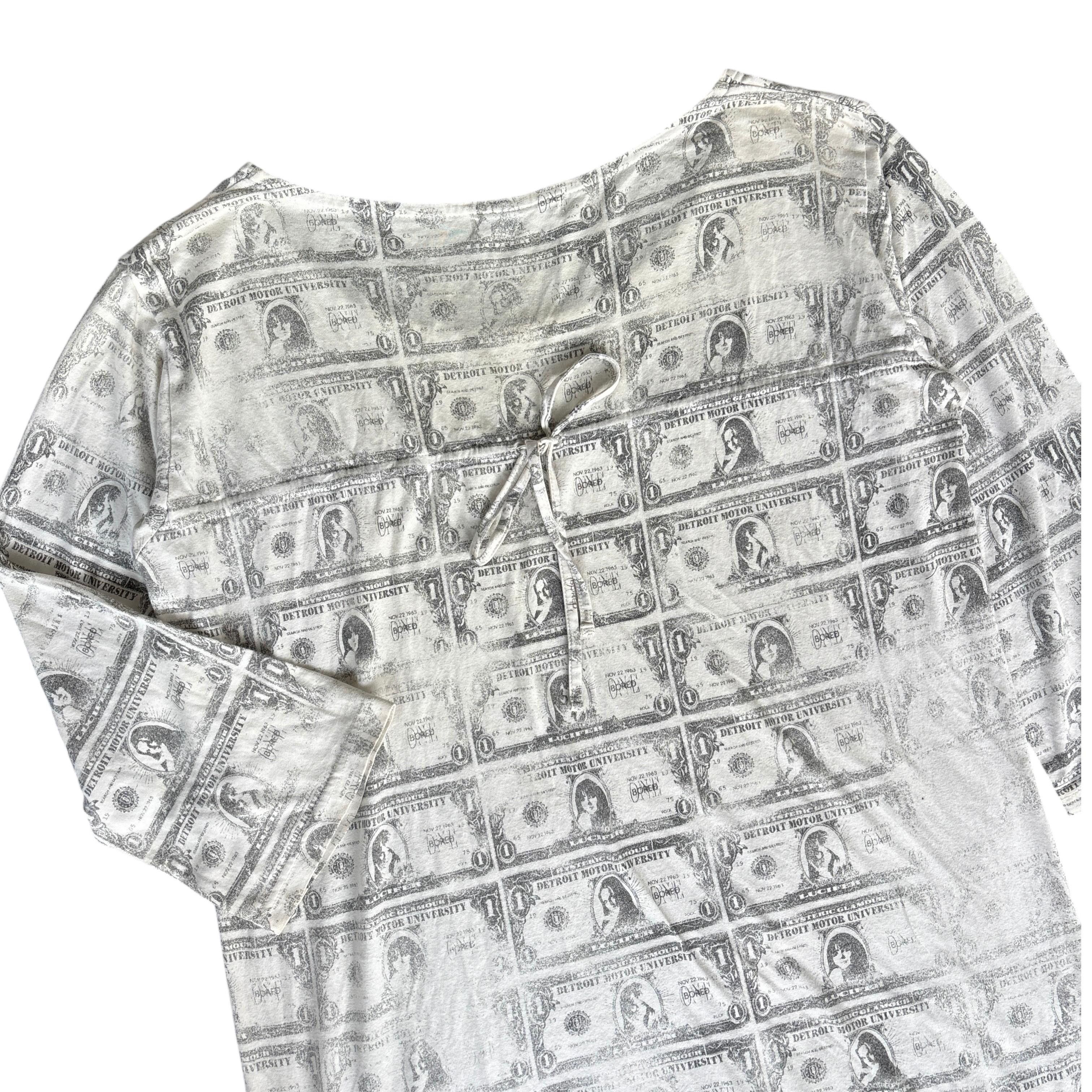 Hysteric Glamour Vintage Hysteric Glamour Women Gray Tunic Dollar Print Size M / US 6-8 / IT 42-44 - 2 Thumbnail